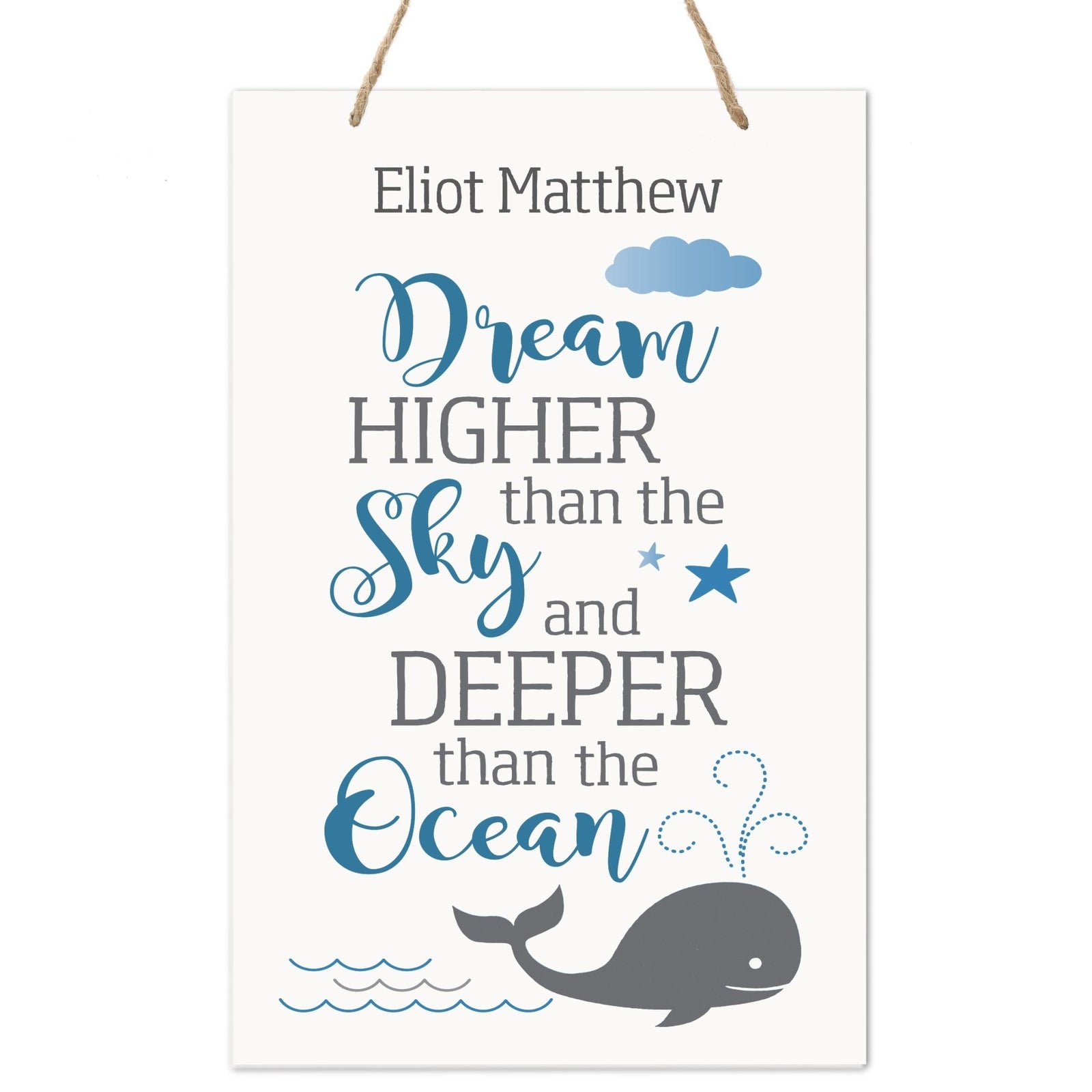 Personalized Wall Decor For Nursery Boys Bedroom Hanging Wall Art - LifeSong Milestones