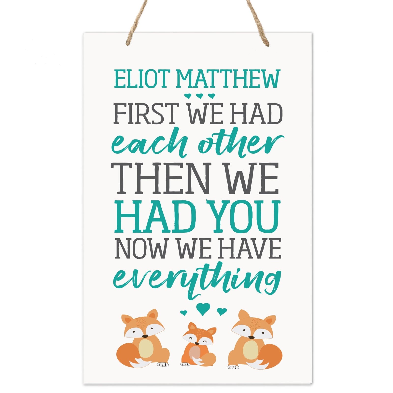 Personalized Wall Decor For Nursery Boys Bedroom Hanging Wall Art - LifeSong Milestones