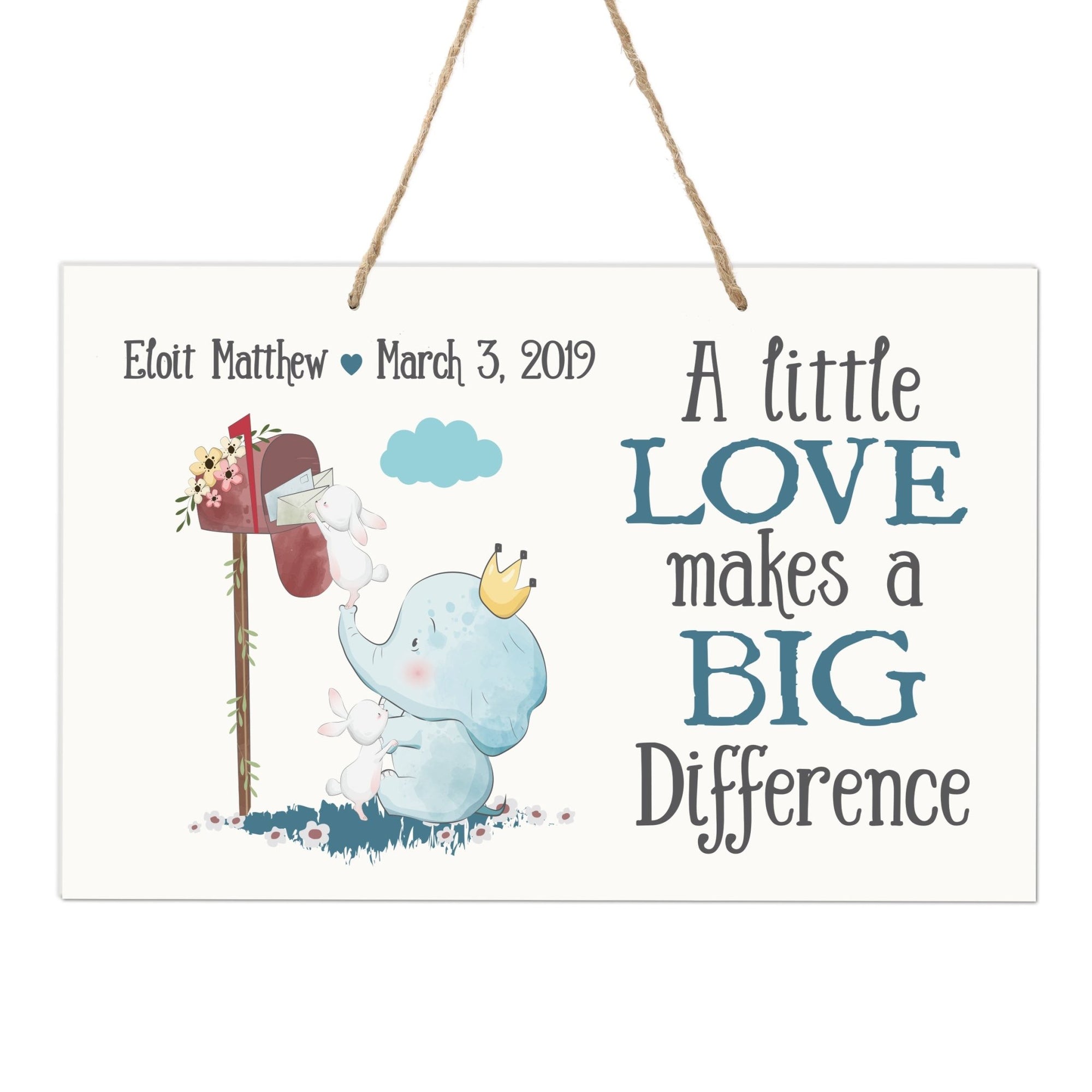 Personalized Wall Decor For Nursery Boys Bedroom Hanging Wall Art - LifeSong Milestones