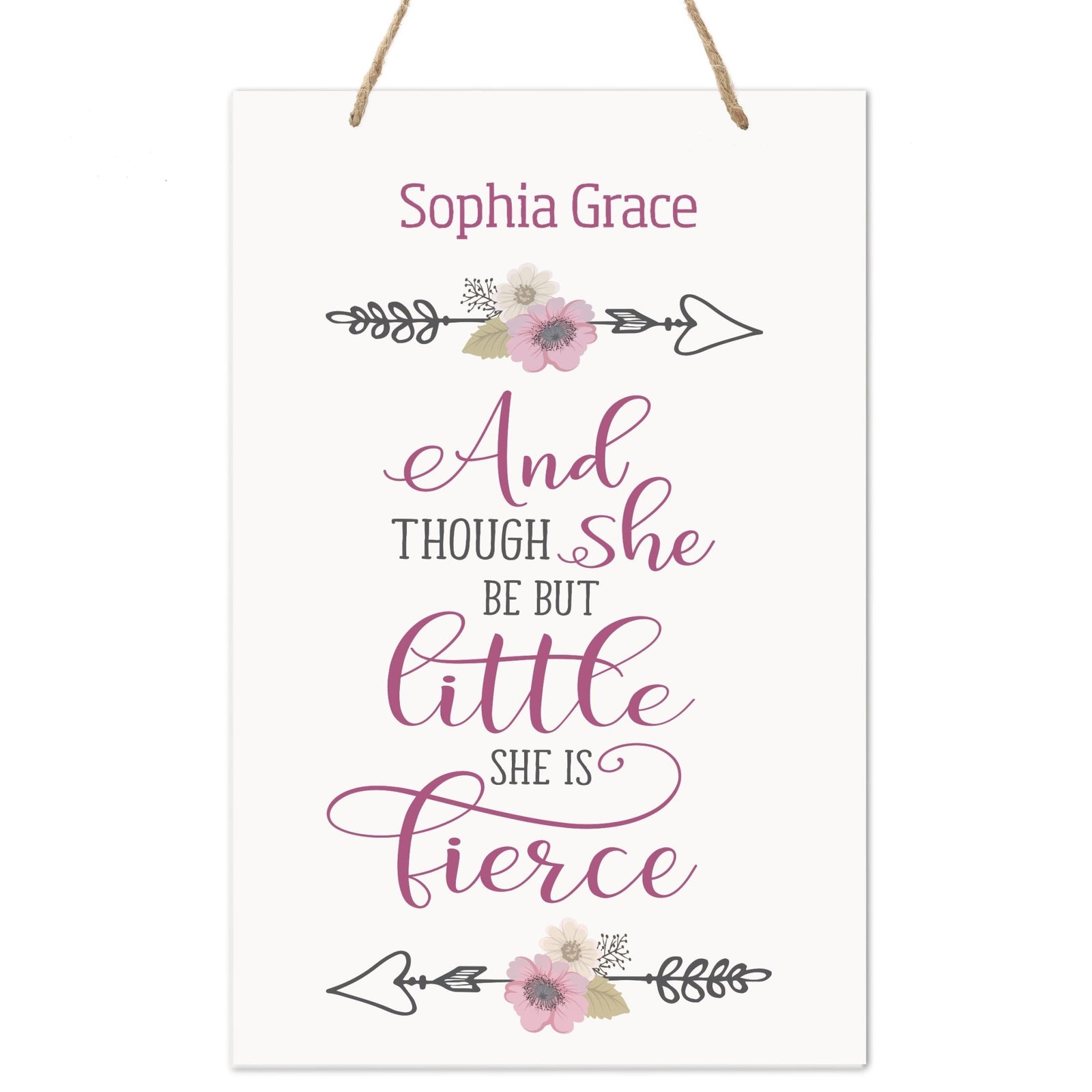 Personalized Wall Decor For Nursery Girls Bedroom Hanging Wall Art - LifeSong Milestones