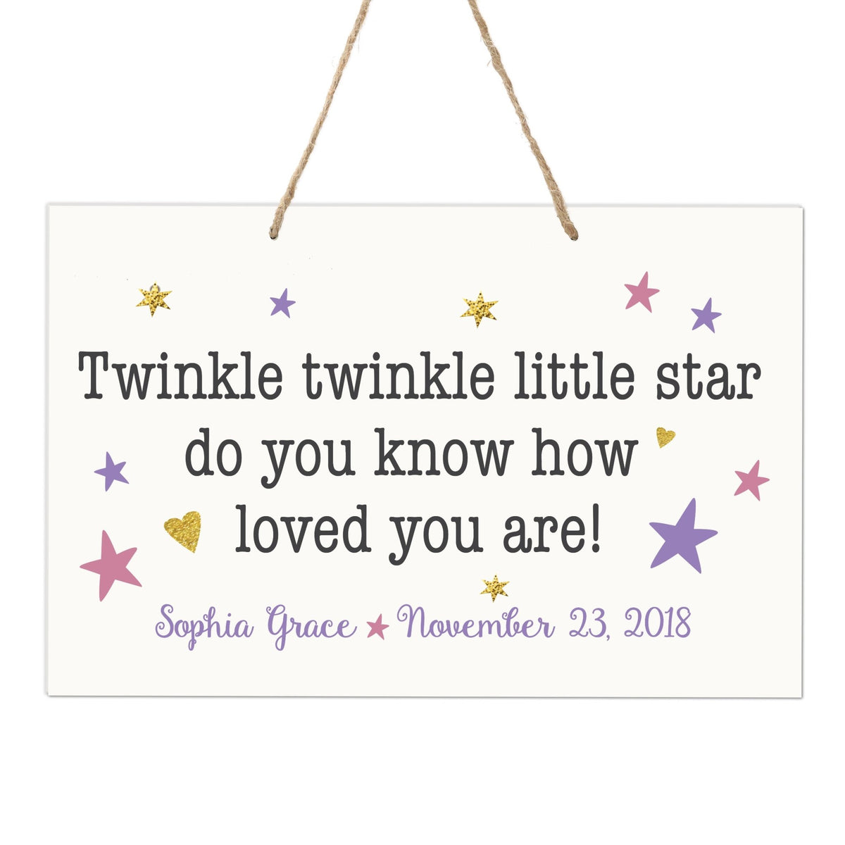 Personalized Wall Decor For Nursery Girls Bedroom Hanging Wall Art - LifeSong Milestones