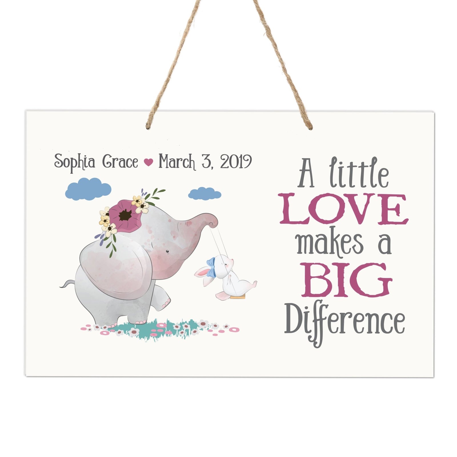 Personalized Wall Decor For Nursery Girls Bedroom Hanging Wall Art - LifeSong Milestones