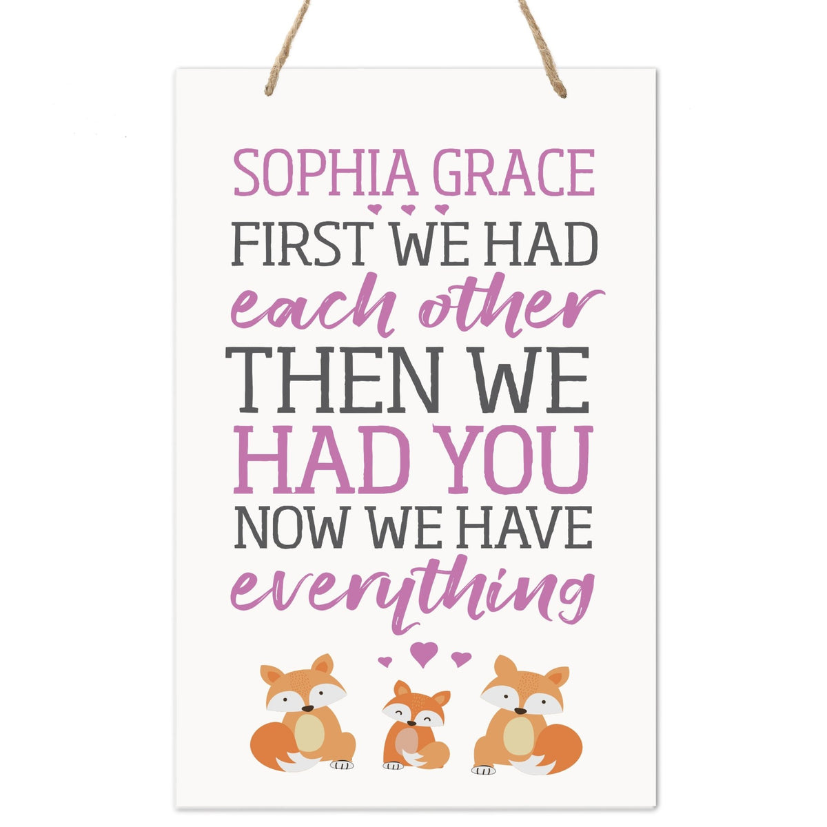 Personalized Wall Decor For Nursery Girls Bedroom Hanging Wall Art - LifeSong Milestones