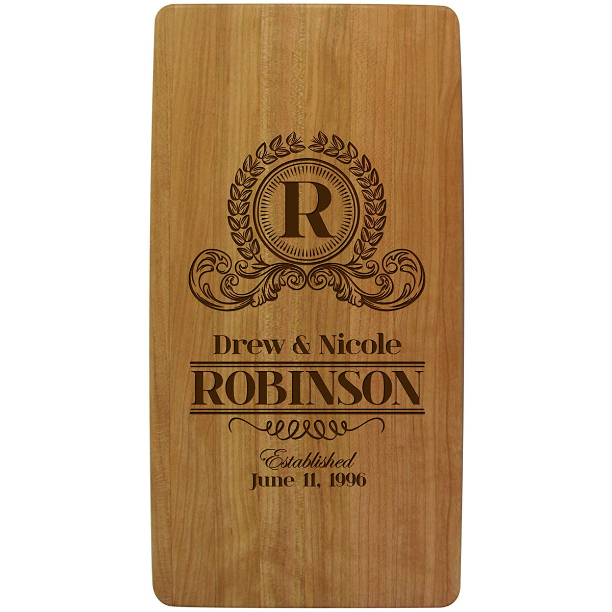 Personalized Wedding Anniversary Cutting Boards - Family Name - LifeSong Milestones