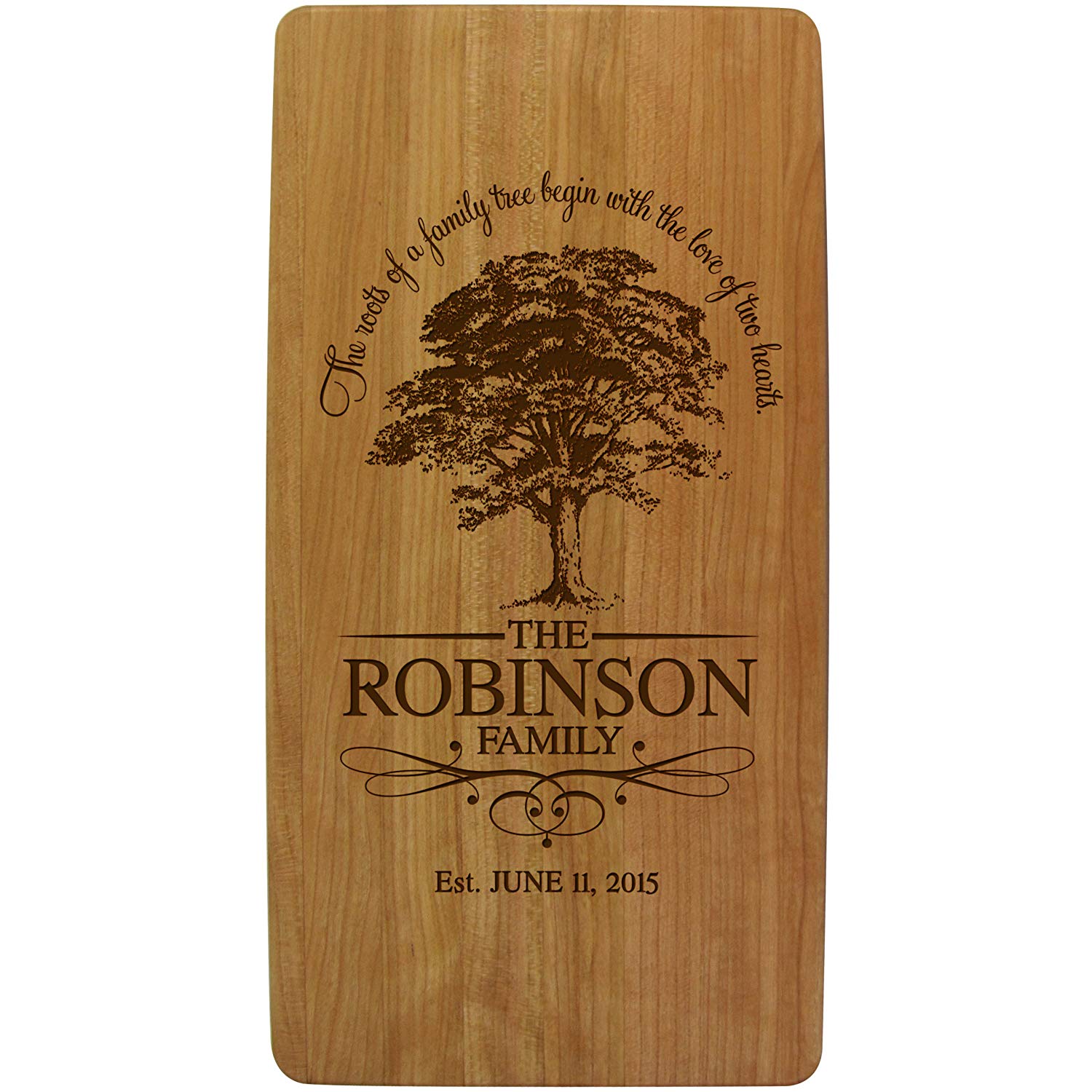 Personalized Wedding Anniversary Cutting Boards - Family Tree - LifeSong Milestones