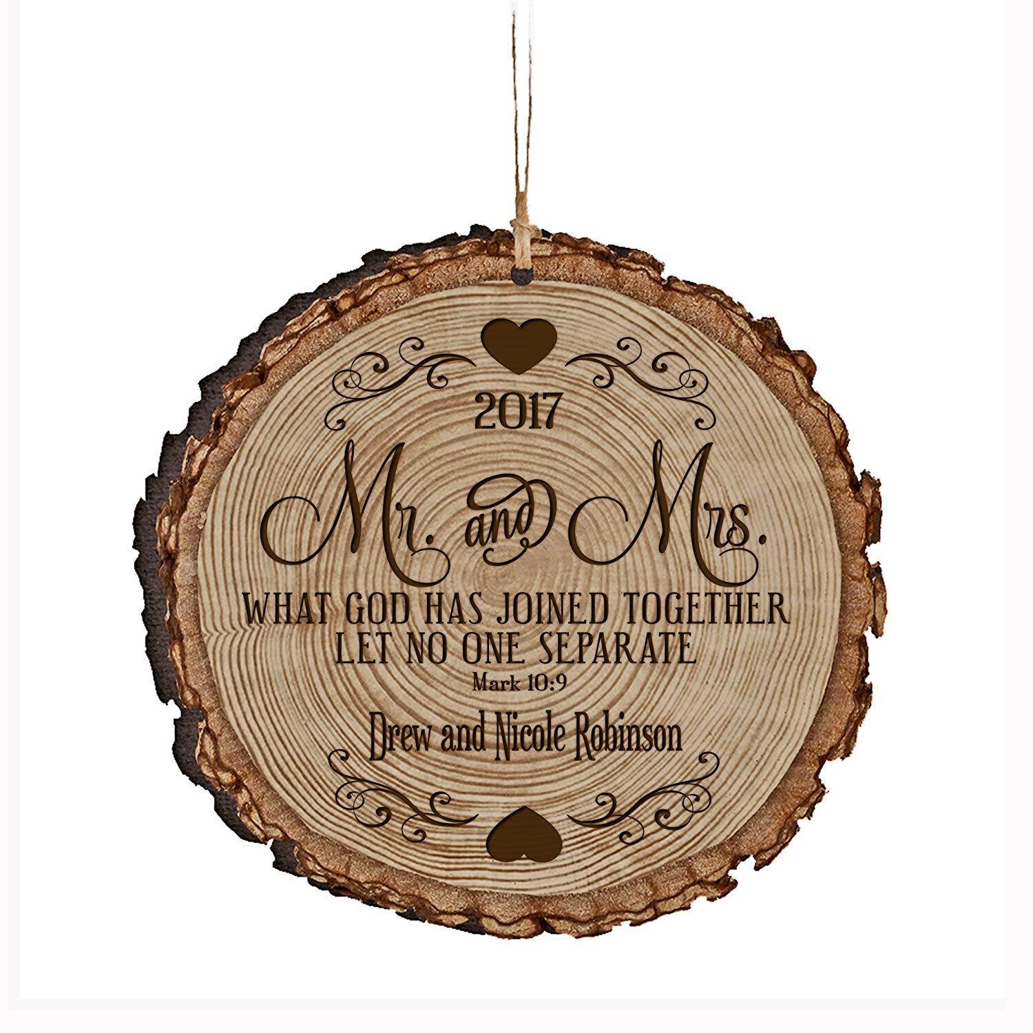 Personalized Wedding Anniversary Engraved Ornament Home Decor - What God Has Joined - LifeSong Milestones