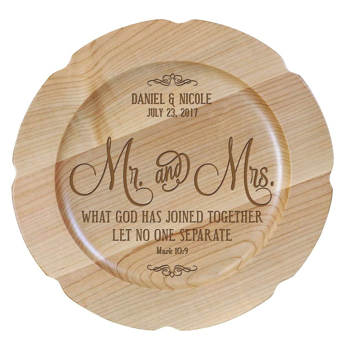 Personalized Wedding Anniversary Plate Gift - Mr. & Mrs. - LifeSong Milestones