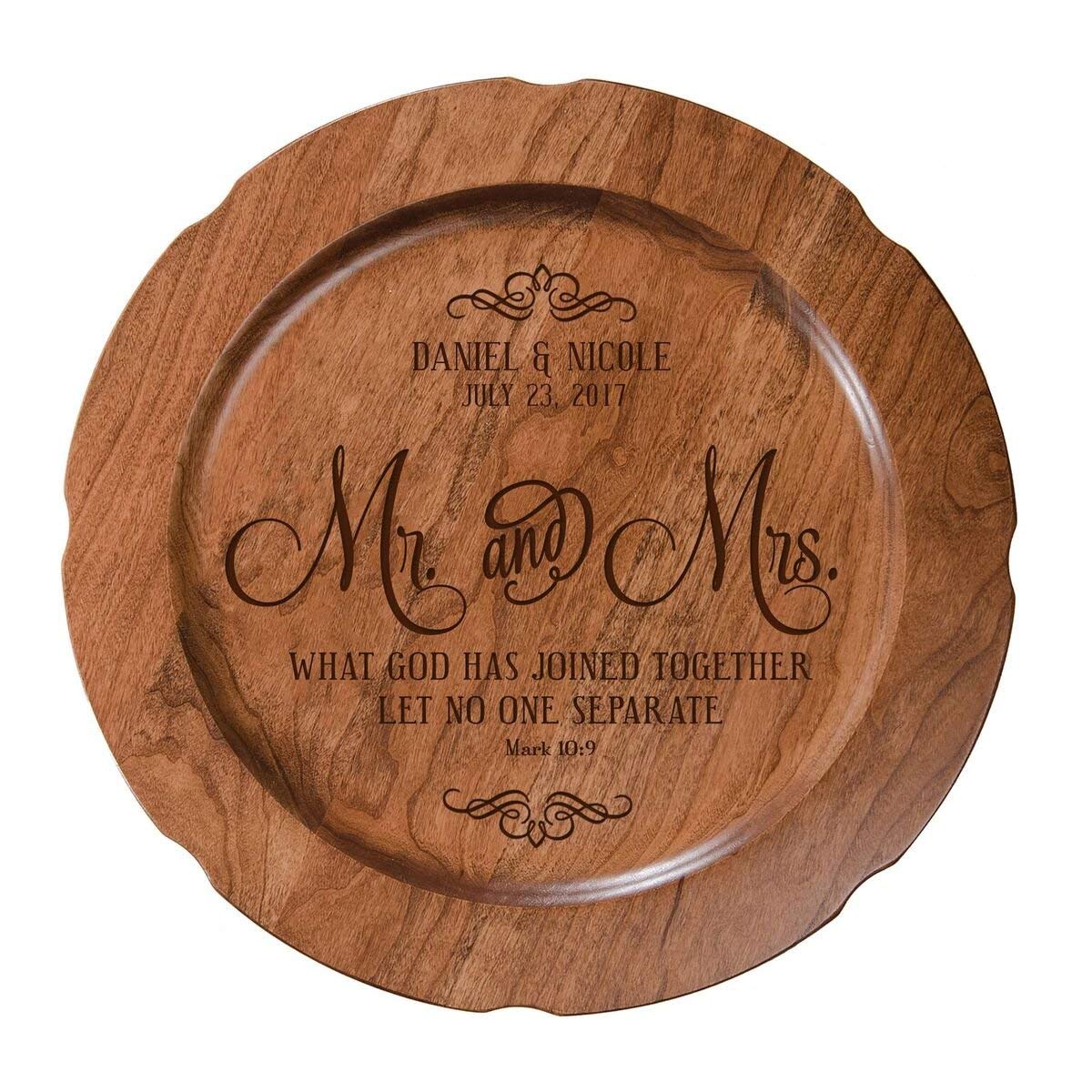 Personalized Wedding Anniversary Plate Gift - Mr. &amp; Mrs. - LifeSong Milestones
