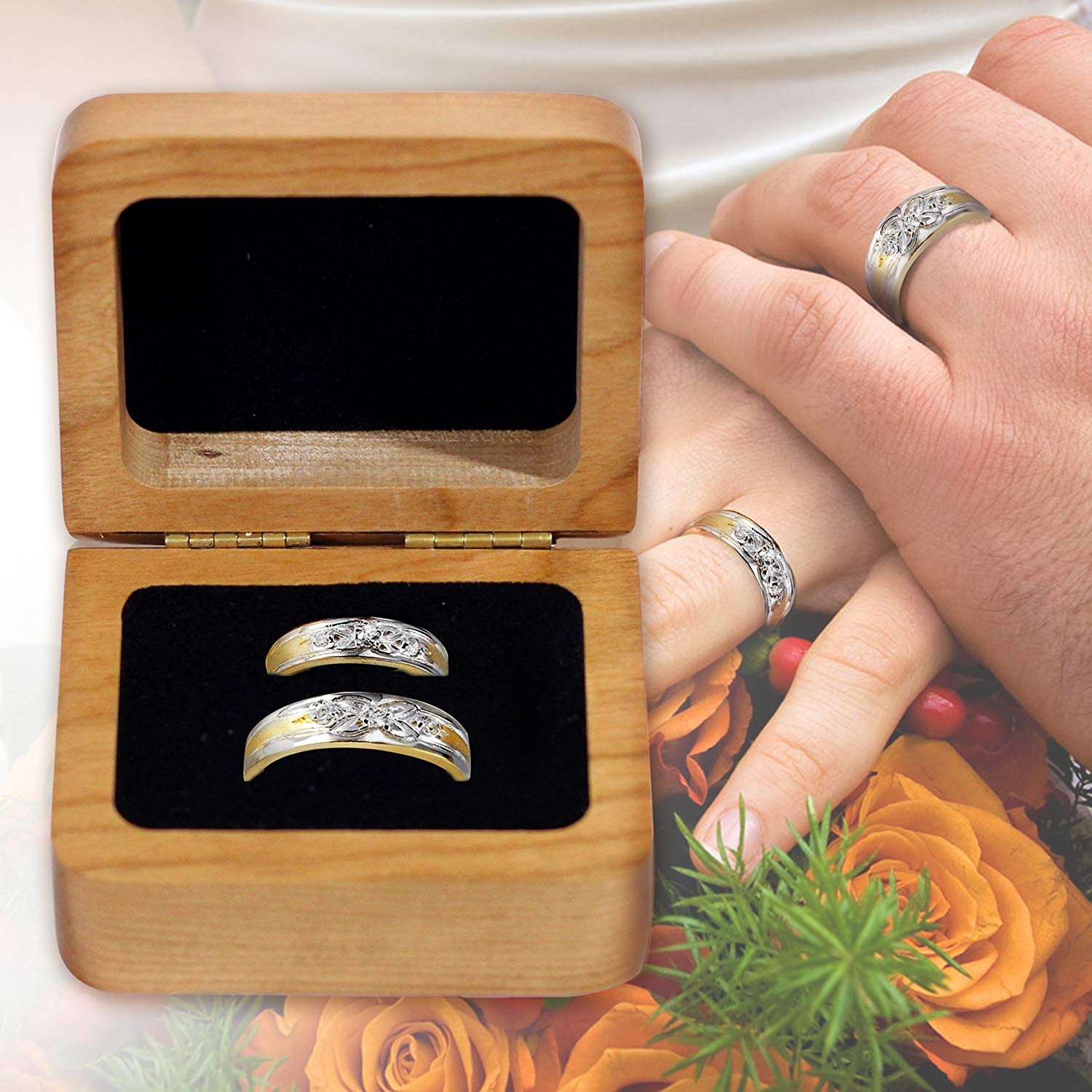 Personalized Wedding Ceremony Ring Box - Deeply In Love - LifeSong Milestones