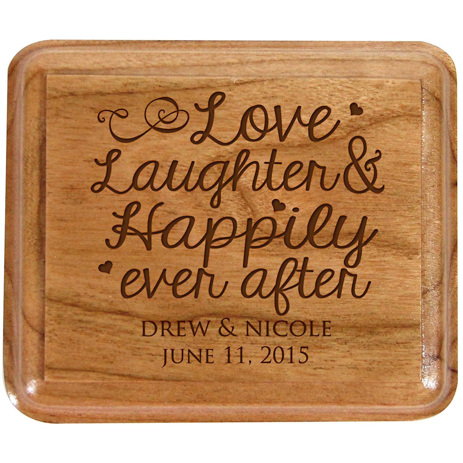 Personalized Wedding Ceremony Ring Box "Love Laughter" - LifeSong Milestones