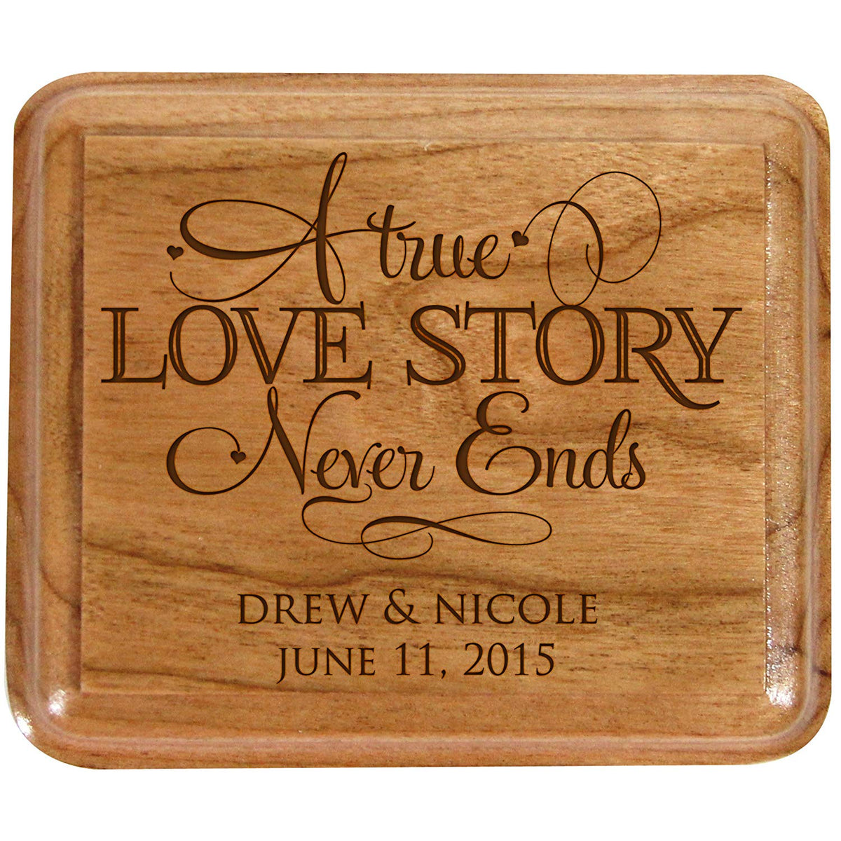 Personalized Wedding Ceremony Ring Box &quot;Love Story&quot; - LifeSong Milestones
