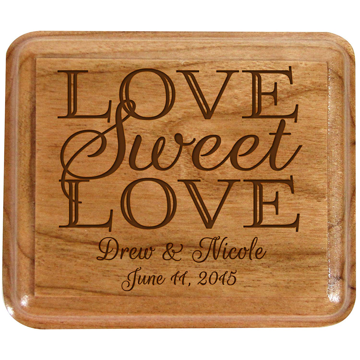 Personalized Wedding Ceremony Ring Box &quot;Love Sweet Love&quot; - LifeSong Milestones