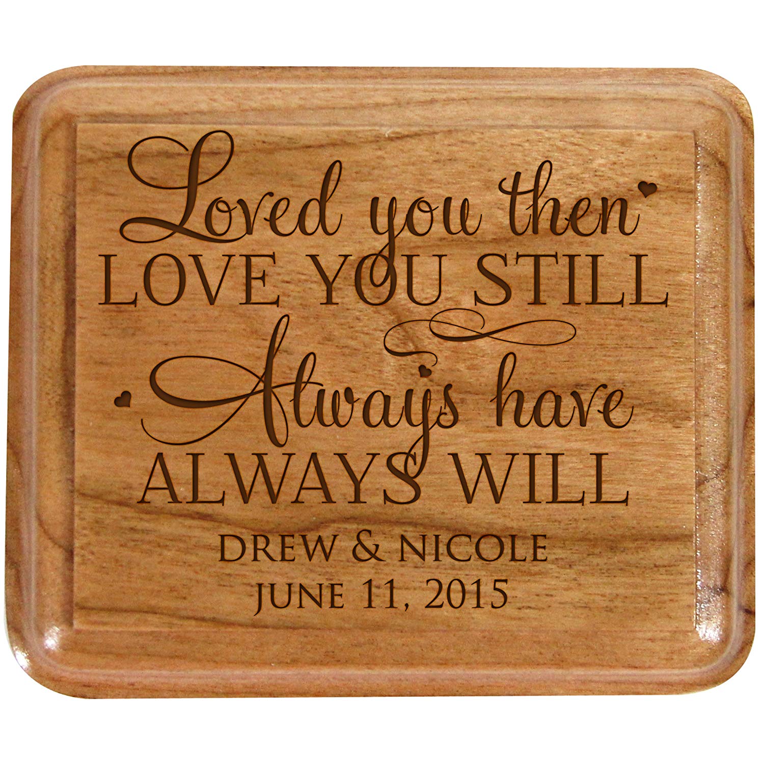 Personalized Wedding Ceremony Ring Box "Love You" - LifeSong Milestones