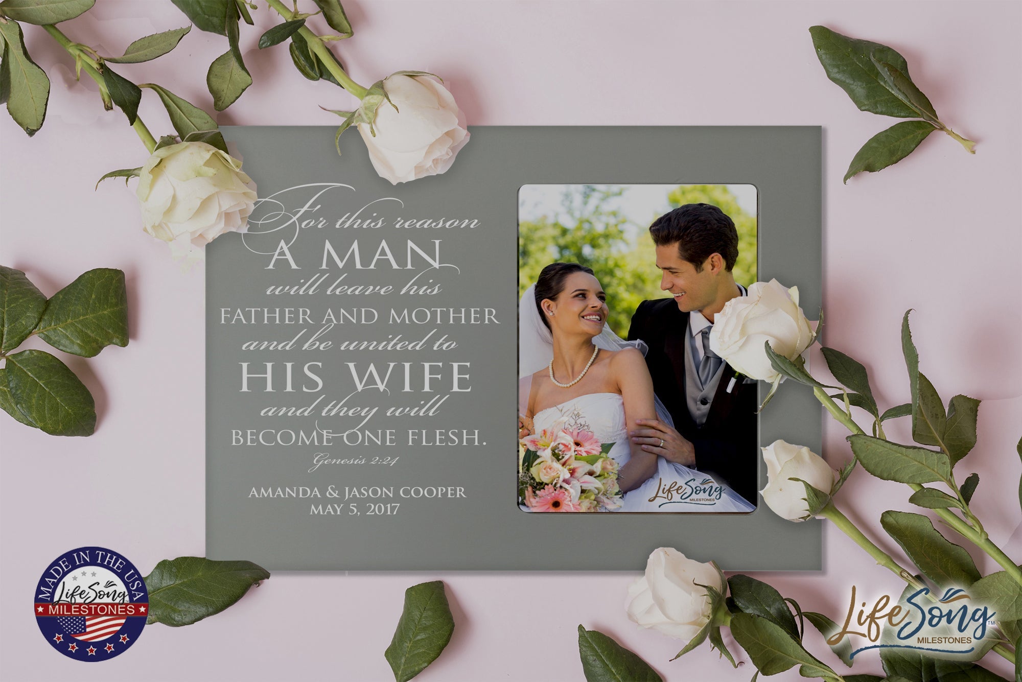 Personalized Wedding Keepsake Picture Frames - For This Reason - LifeSong Milestones