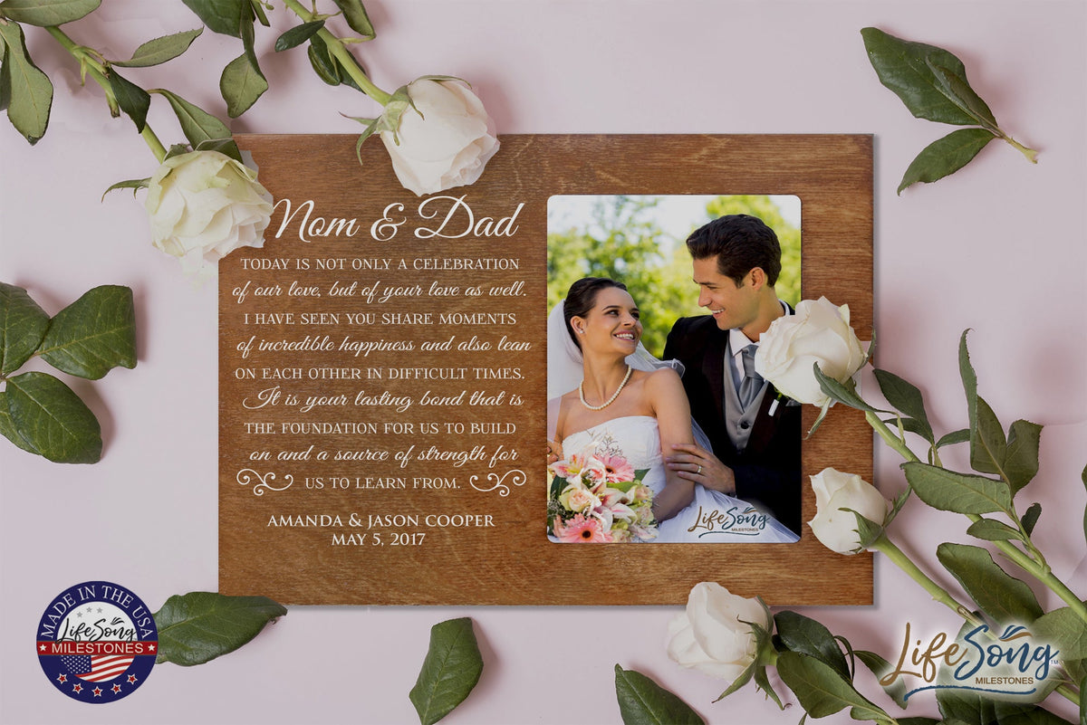 Personalized Wedding Keepsake Picture Frames - Mom and Dad - LifeSong Milestones