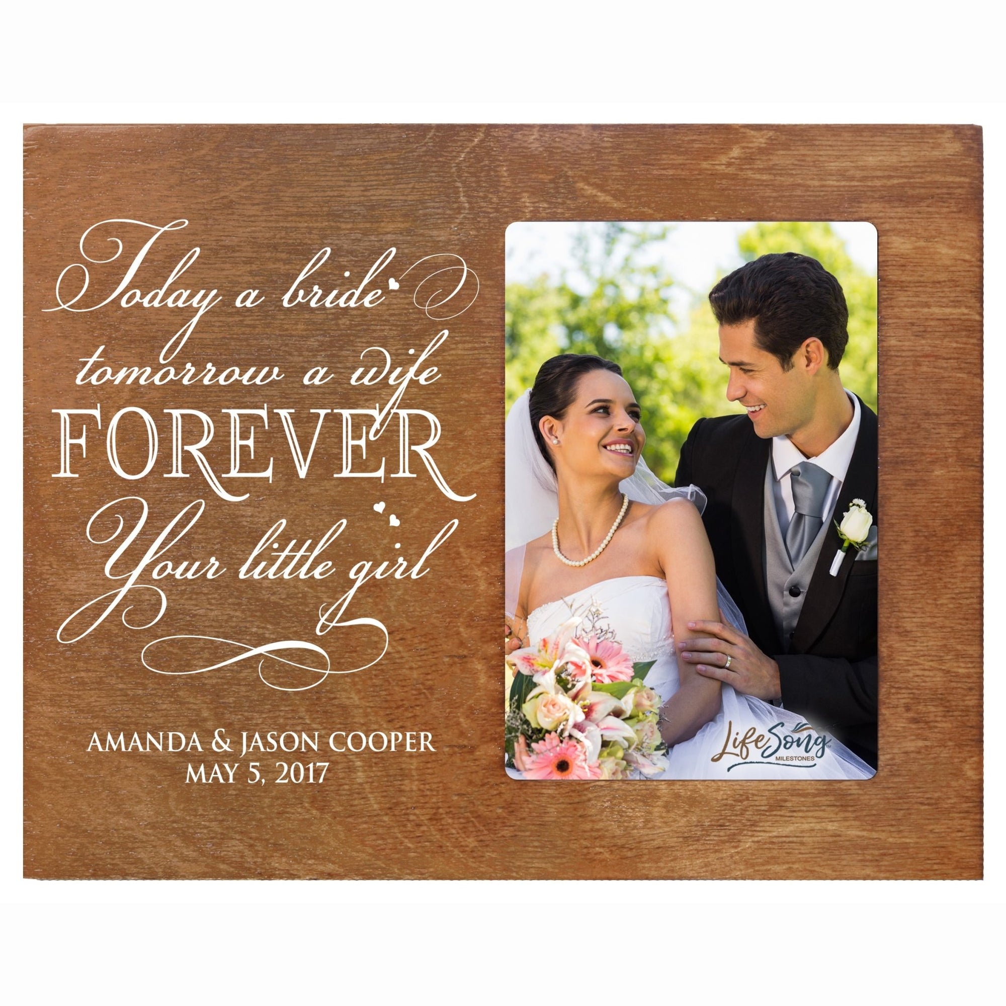 Personalized Wedding Keepsake Picture Frames - Today A Bride - LifeSong Milestones