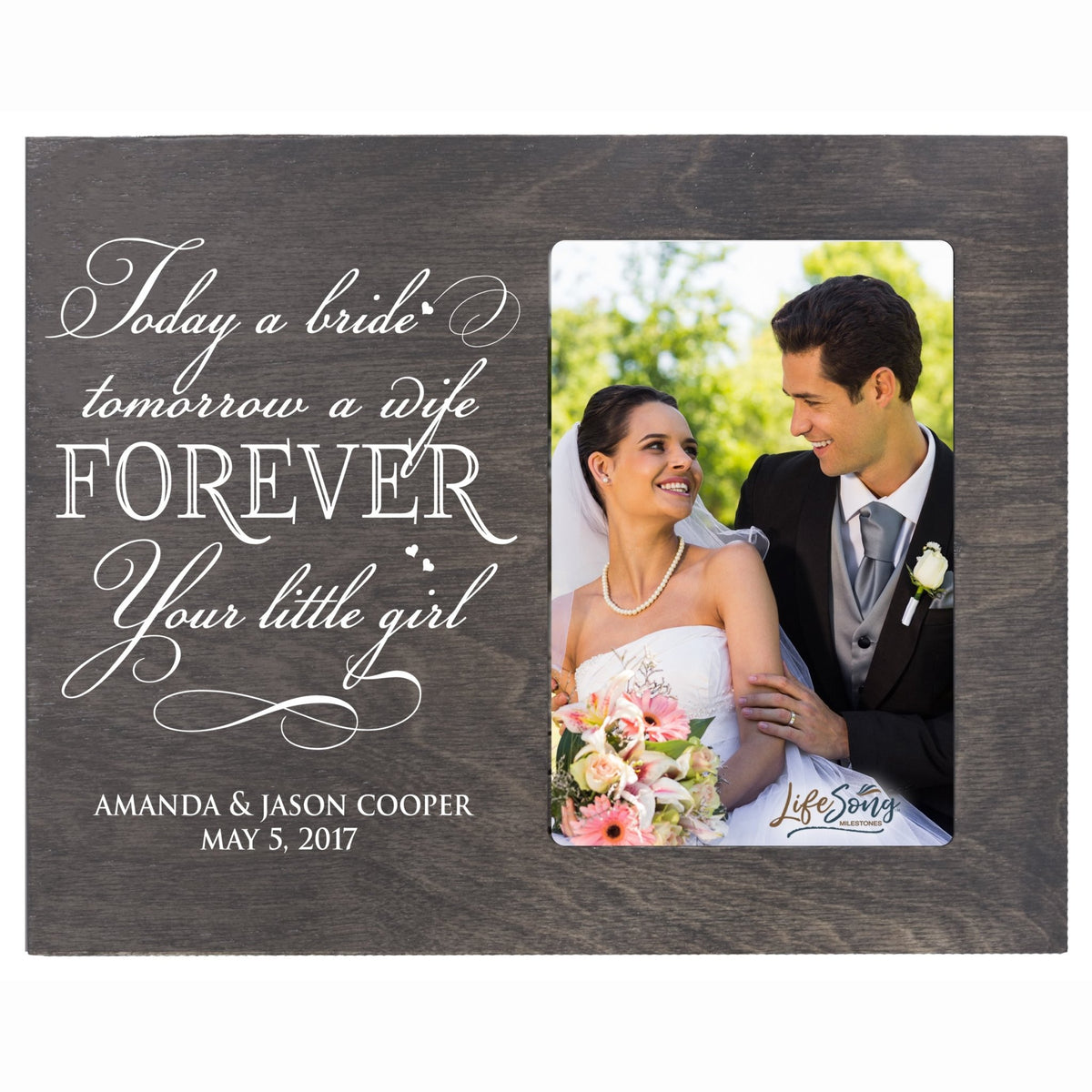 Personalized Wedding Keepsake Picture Frames - Today A Bride - LifeSong Milestones