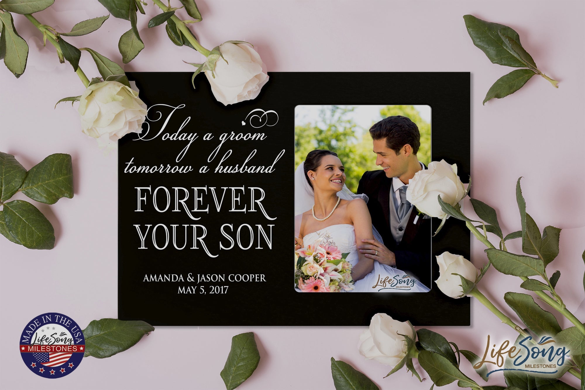 Personalized Wedding Keepsake Picture Frames - Today A Groom - LifeSong Milestones