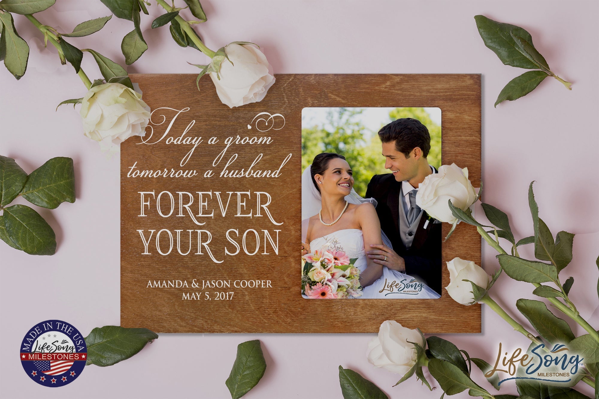 Personalized Wedding Keepsake Picture Frames - Today A Groom - LifeSong Milestones