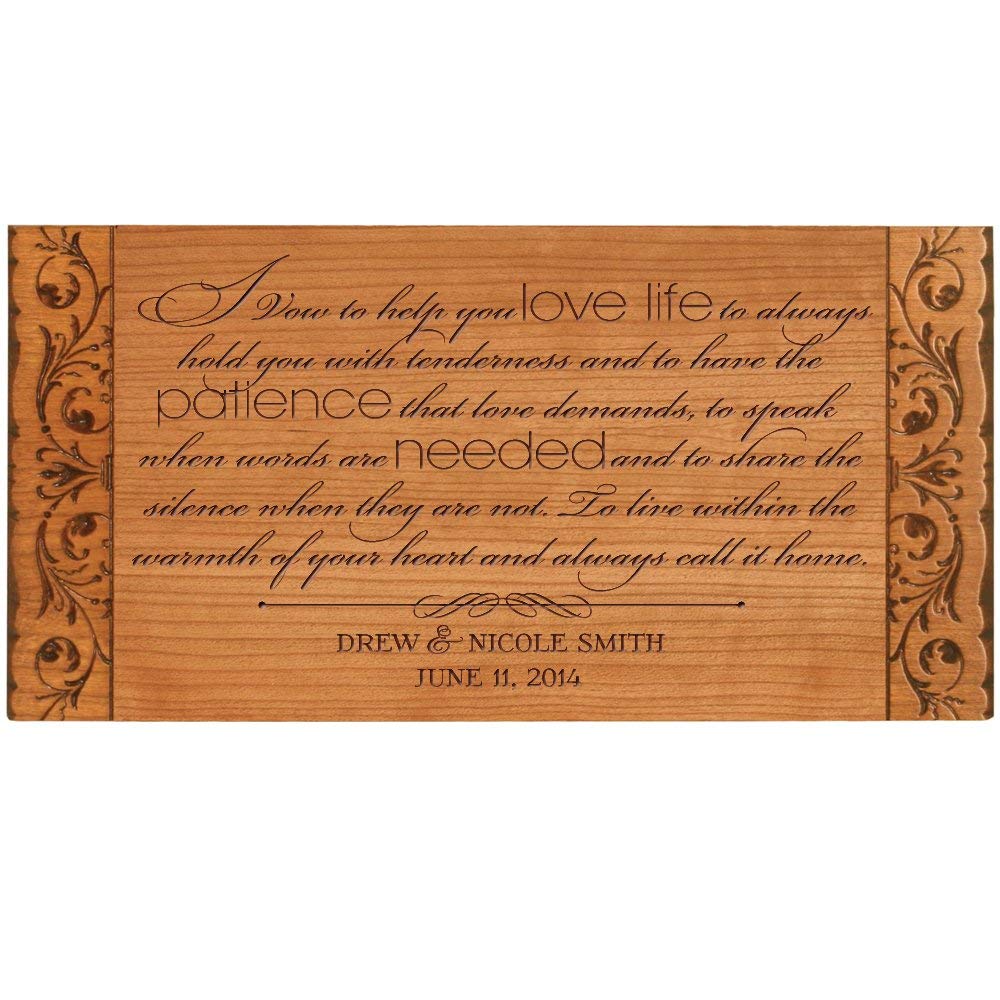 Personalized Wedding Marriage Promise for Bride & Groom or Anniversary Couple - LifeSong Milestones