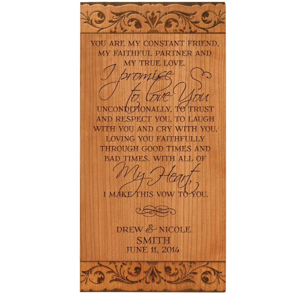 Personalized Wedding Marriage Promise Plaque - LifeSong Milestones