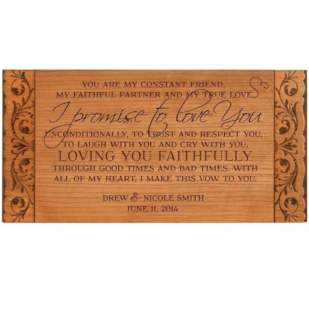 Personalized Wedding Marriage Promise Plaque - LifeSong Milestones