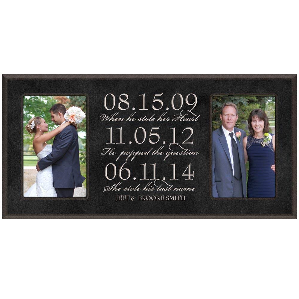 Personalized Wedding Photo Picture Frame Gift Idea "Stole Her Heart" - LifeSong Milestones