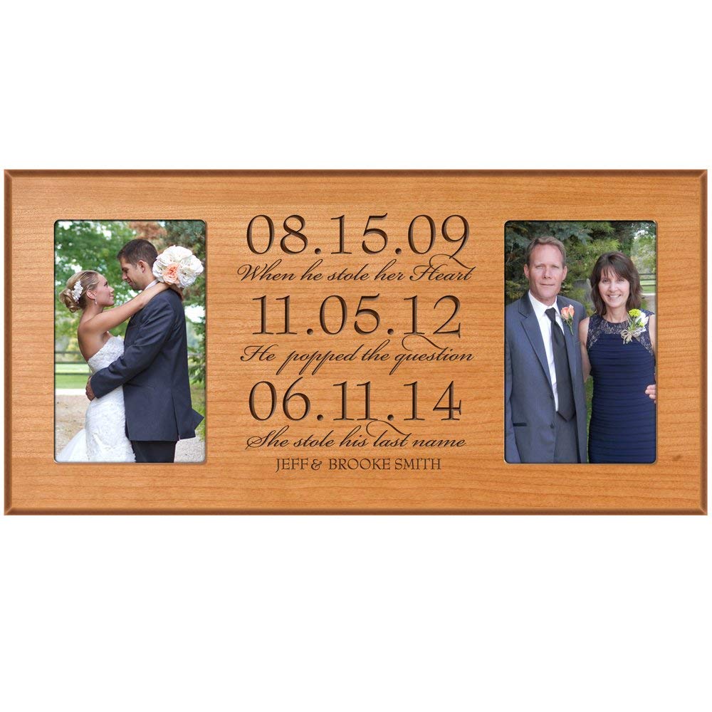 Personalized Wedding Photo Picture Frame Gift Idea "Stole Her Heart" - LifeSong Milestones