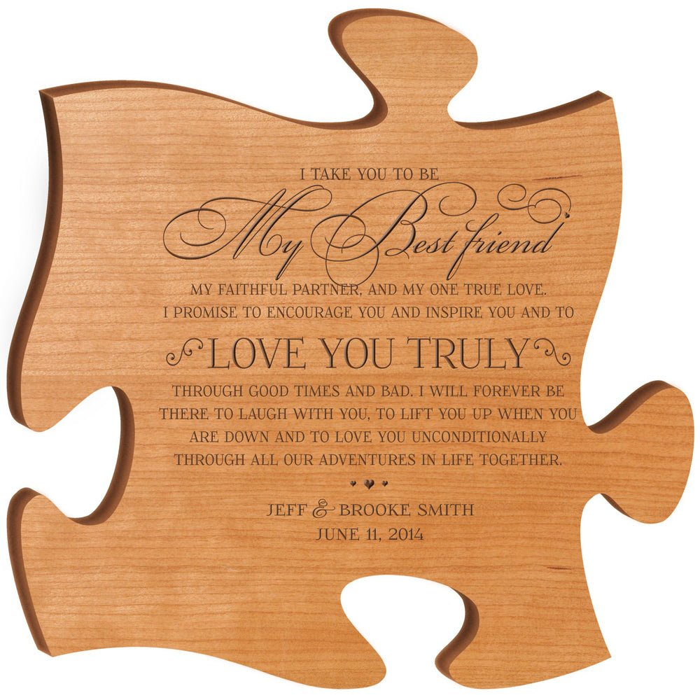 Personalized Wedding Puzzle Piece Sign Wall Art - LifeSong Milestones