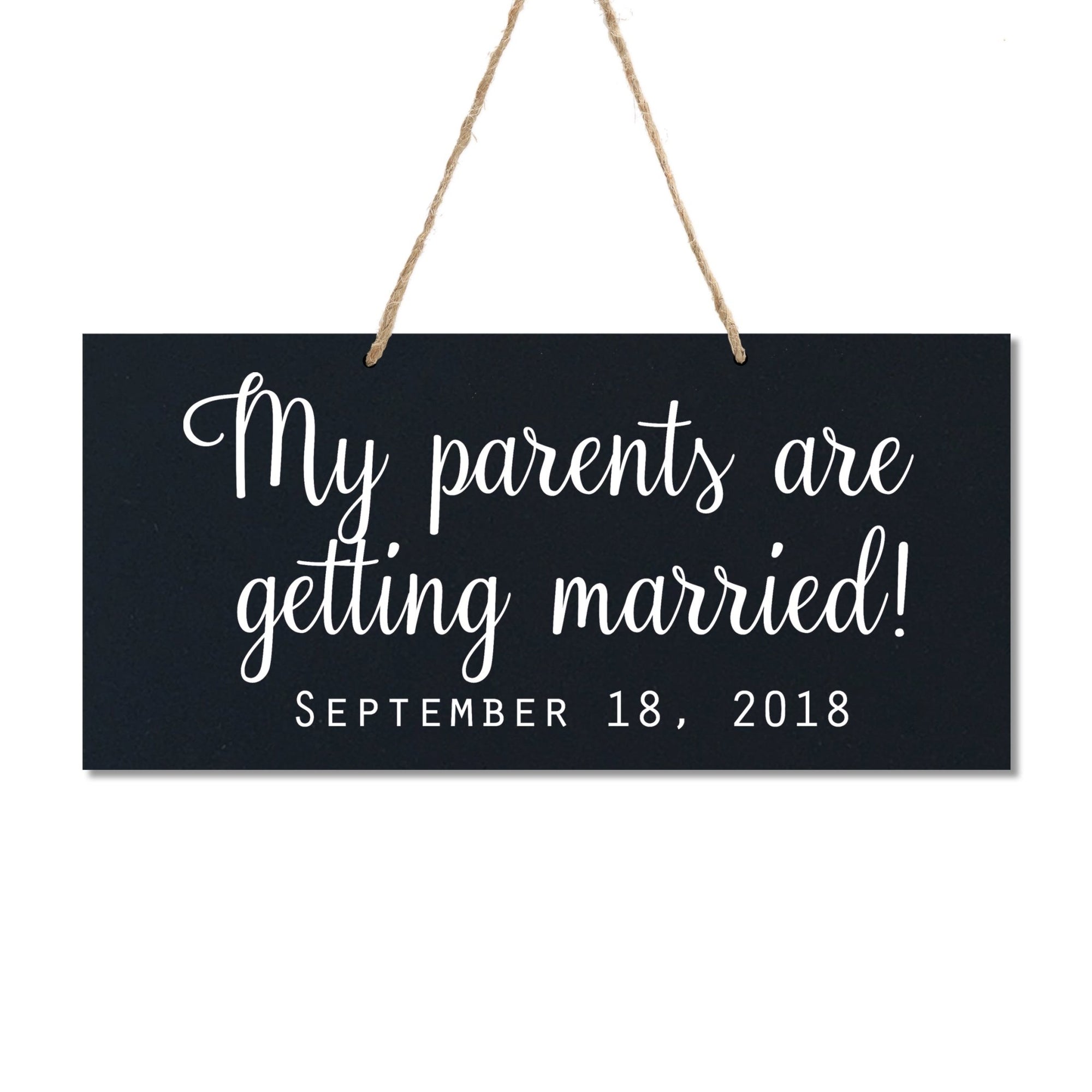 Personalized Wedding Rope Sign Decoration For Dog - My Parents - LifeSong Milestones
