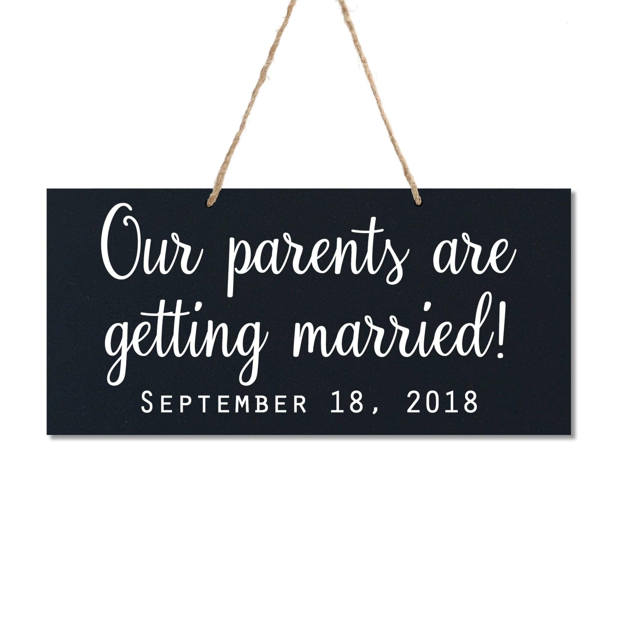 Personalized Wedding Rope Sign Decoration For Dog - Our Parents - LifeSong Milestones