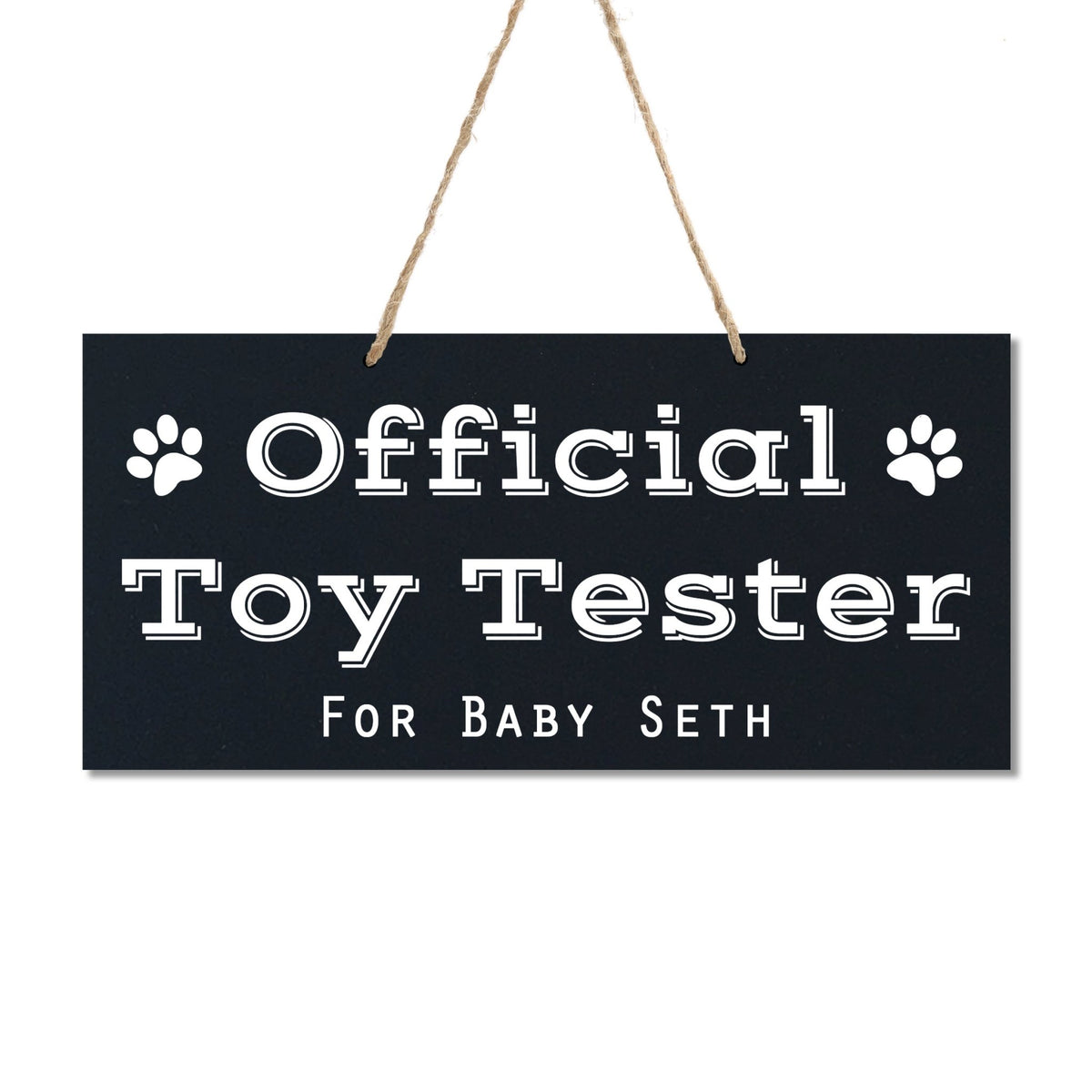 Personalized Wedding Rope Sign Decoration For Dog - Toy Tester - LifeSong Milestones