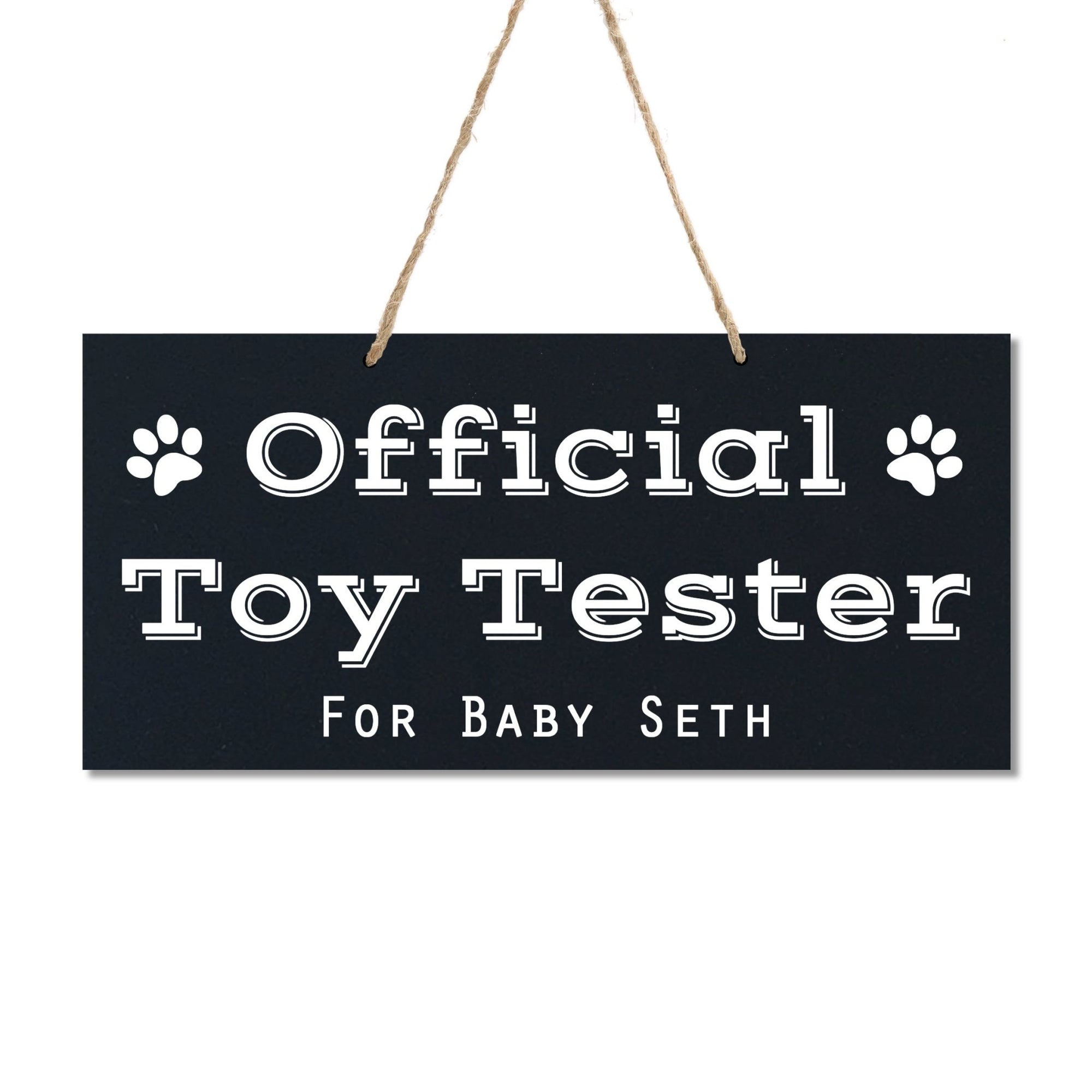 Personalized Wedding Rope Sign Decoration For Dog - Toy Tester - LifeSong Milestones