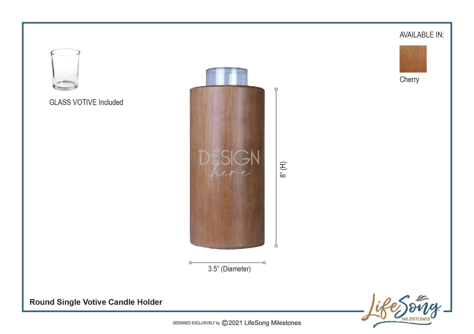 Personalized Wedding Vertical Candle Holder - Two Friends - LifeSong Milestones