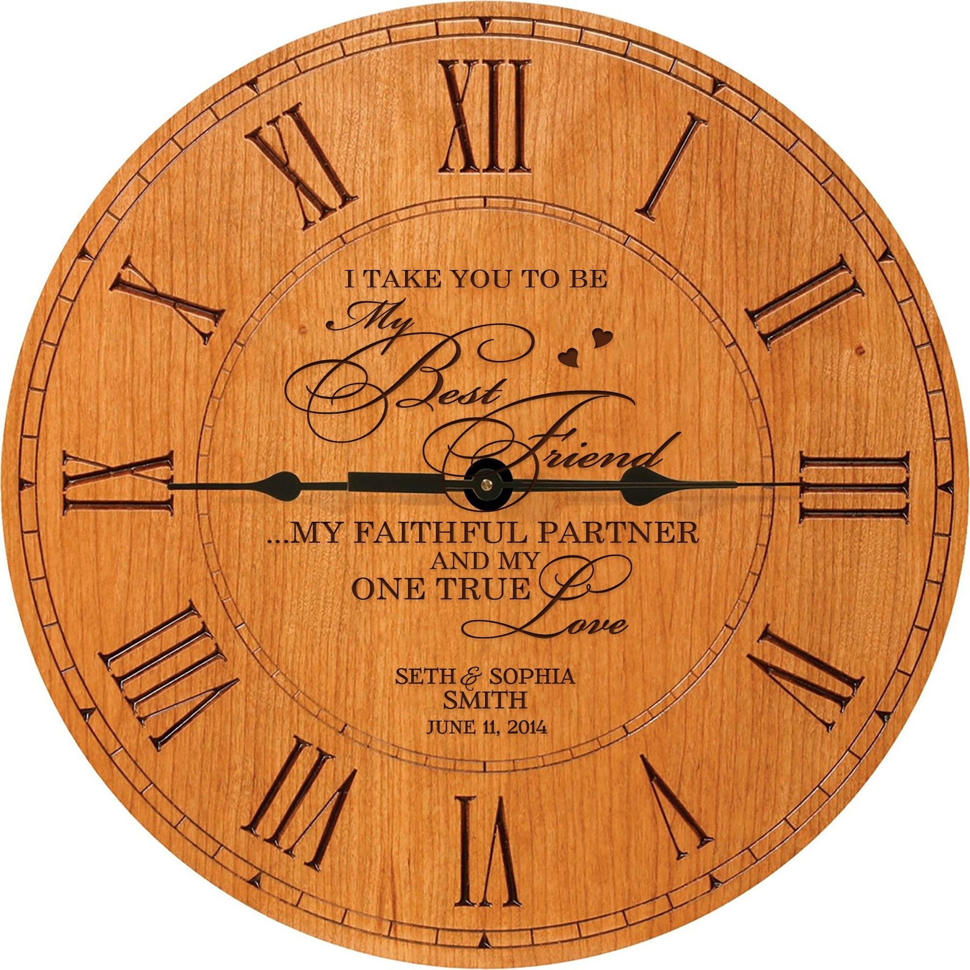 Personalized Wedding Vow Clock - My Best Friend - LifeSong Milestones