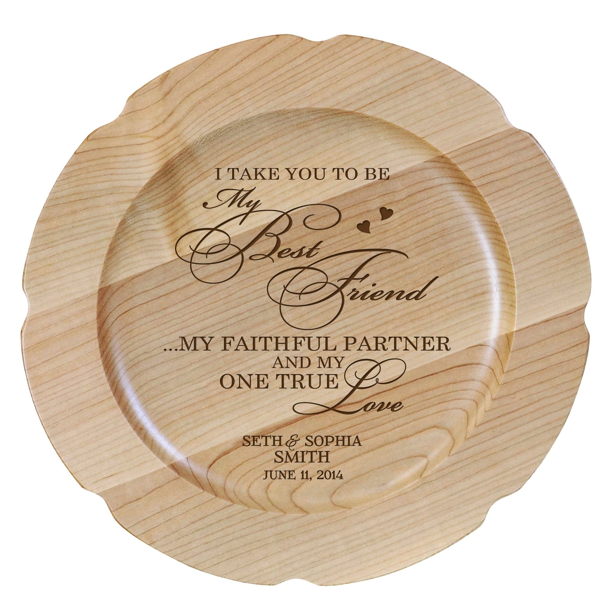 Personalized Wedding Vow Plates - Best Friend Vow - LifeSong Milestones