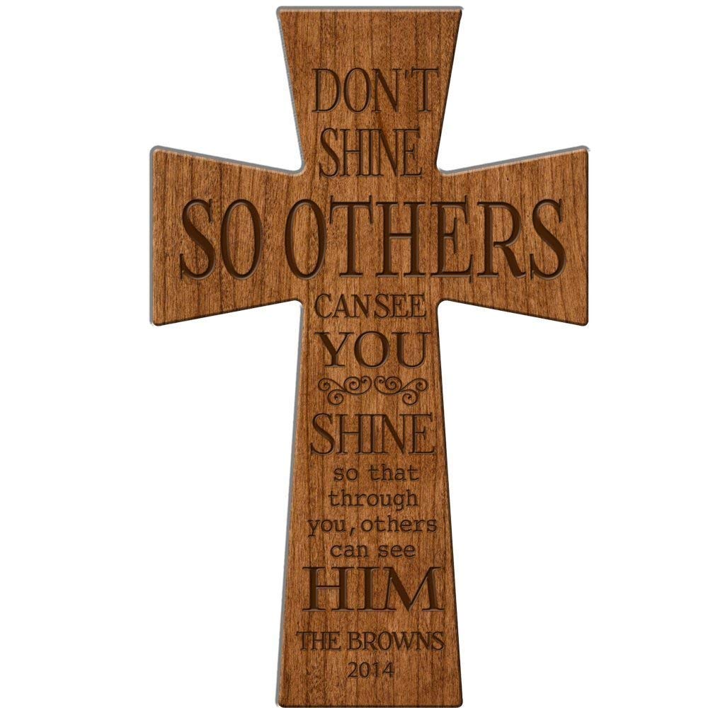 Personalized Wedding Wall Cross Gift "Shine" - LifeSong Milestones