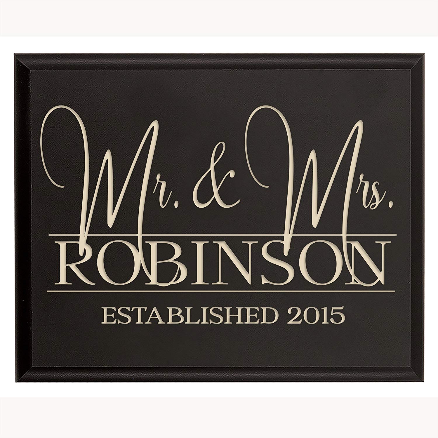 Personalized Wedding Wall Plaque Gift - Mr & Mrs. - LifeSong Milestones
