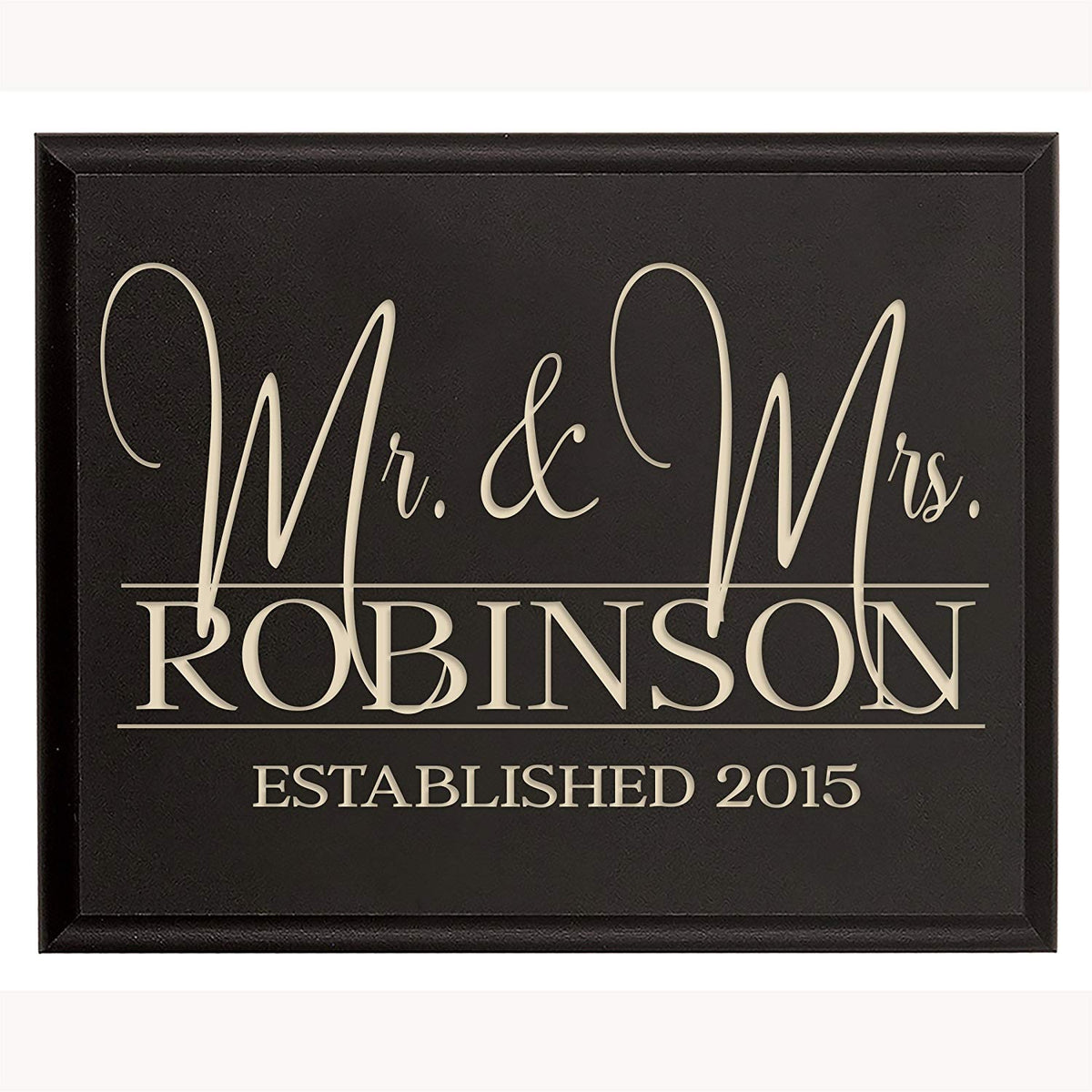 Personalized Wedding Wall Plaque Gift - Mr &amp; Mrs. - LifeSong Milestones
