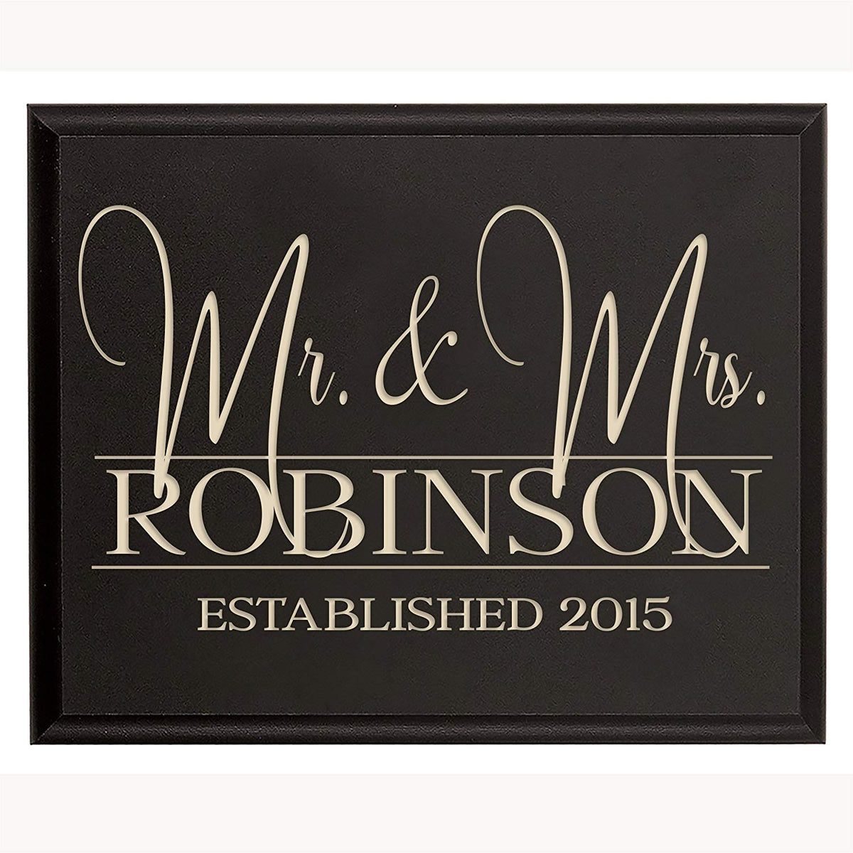 Personalized Wedding Wall Plaque Gift - Mr & Mrs. - LifeSong Milestones
