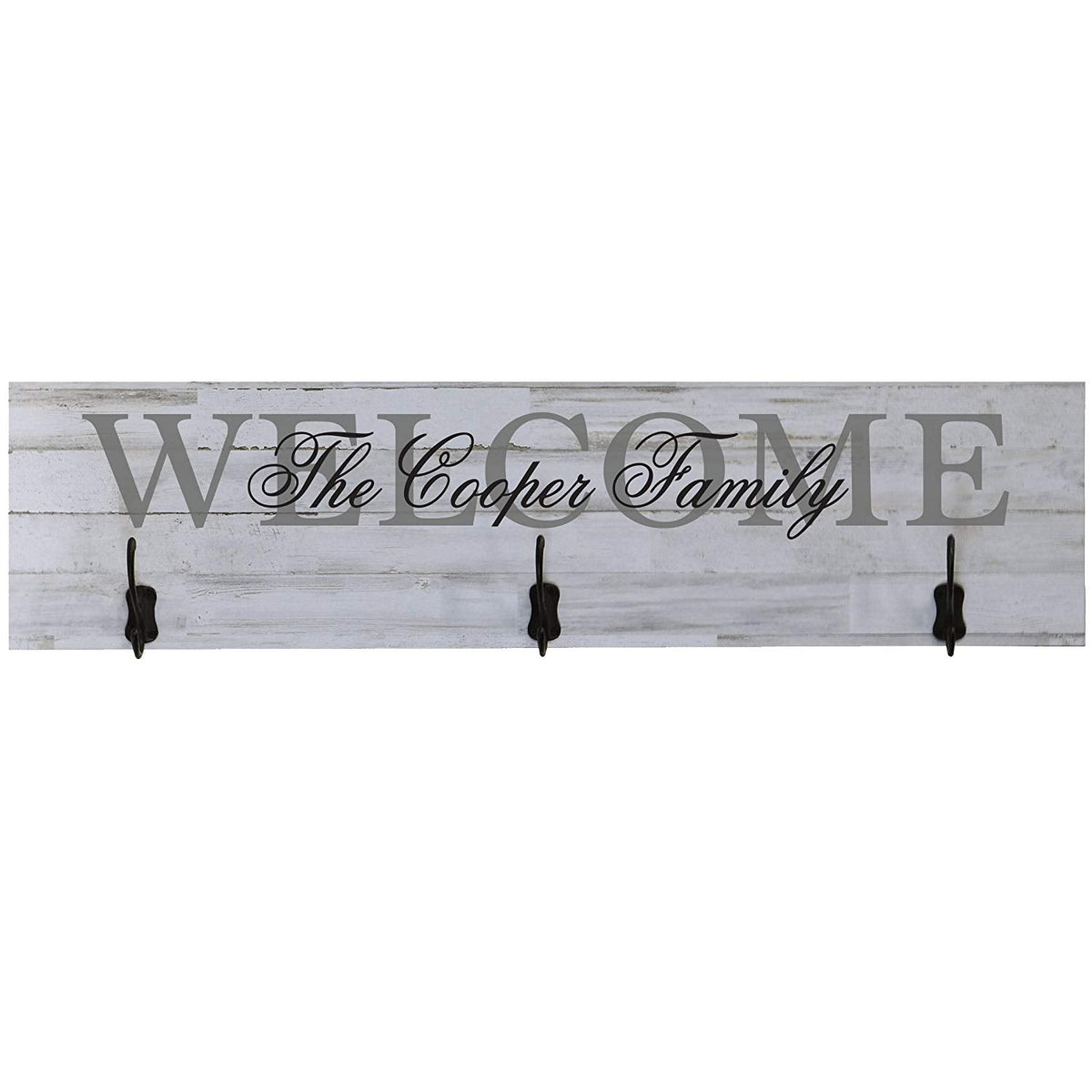 Personalized Welcome Family Established Coat Rack Wall Sign - LifeSong Milestones
