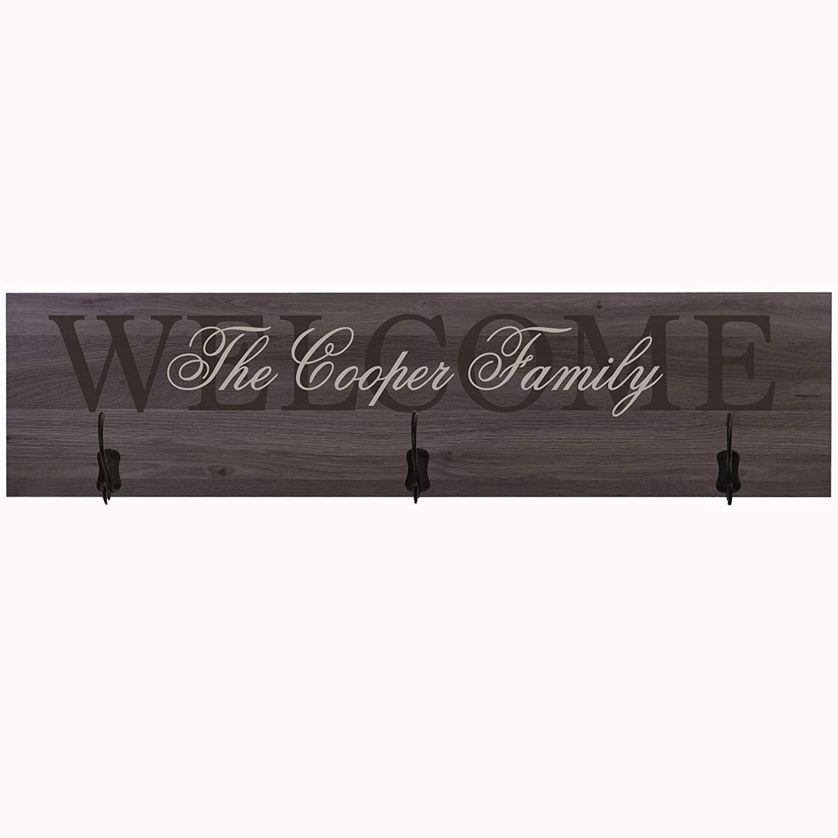 Personalized Welcome Family Established Coat Rack Wall Sign - LifeSong Milestones