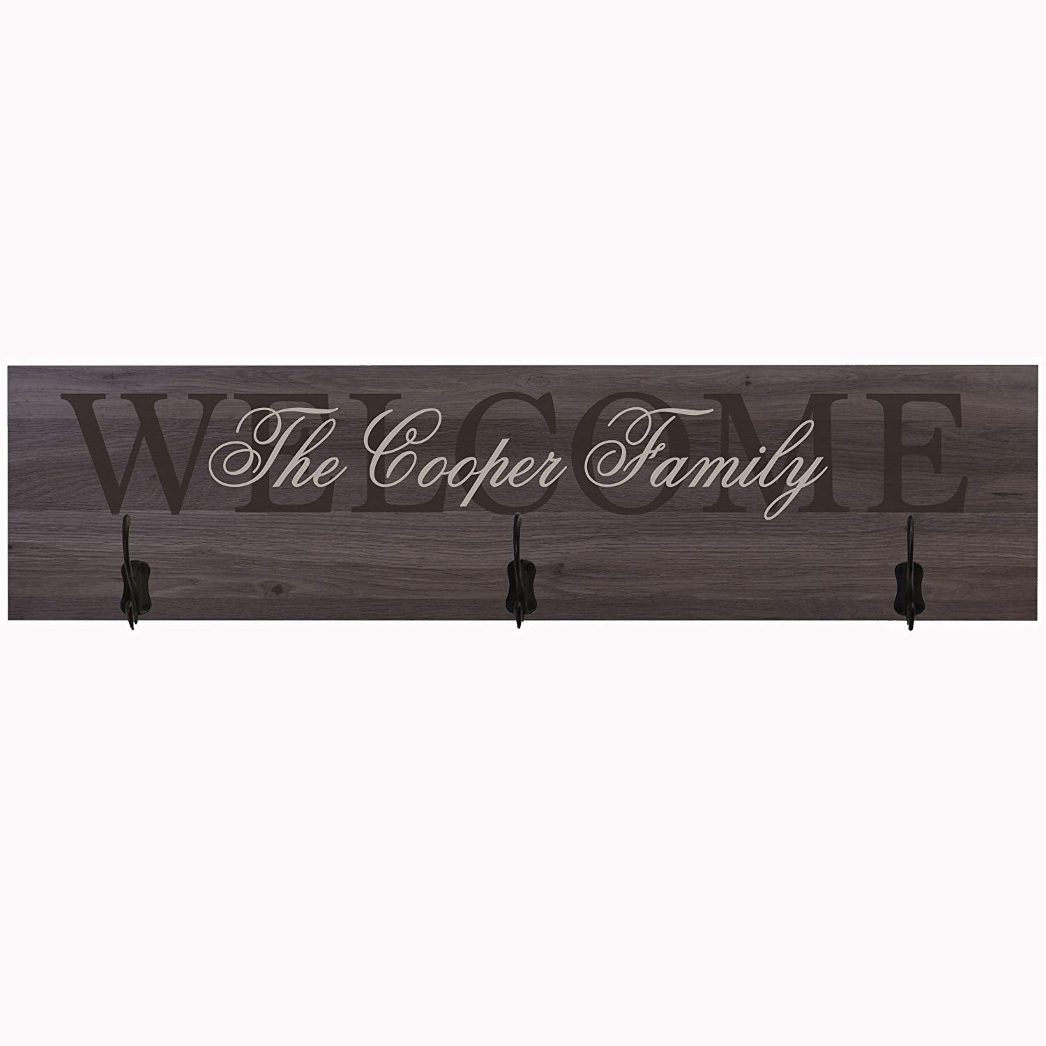 Personalized Welcome Family Established Coat Rack Wall Sign - LifeSong Milestones