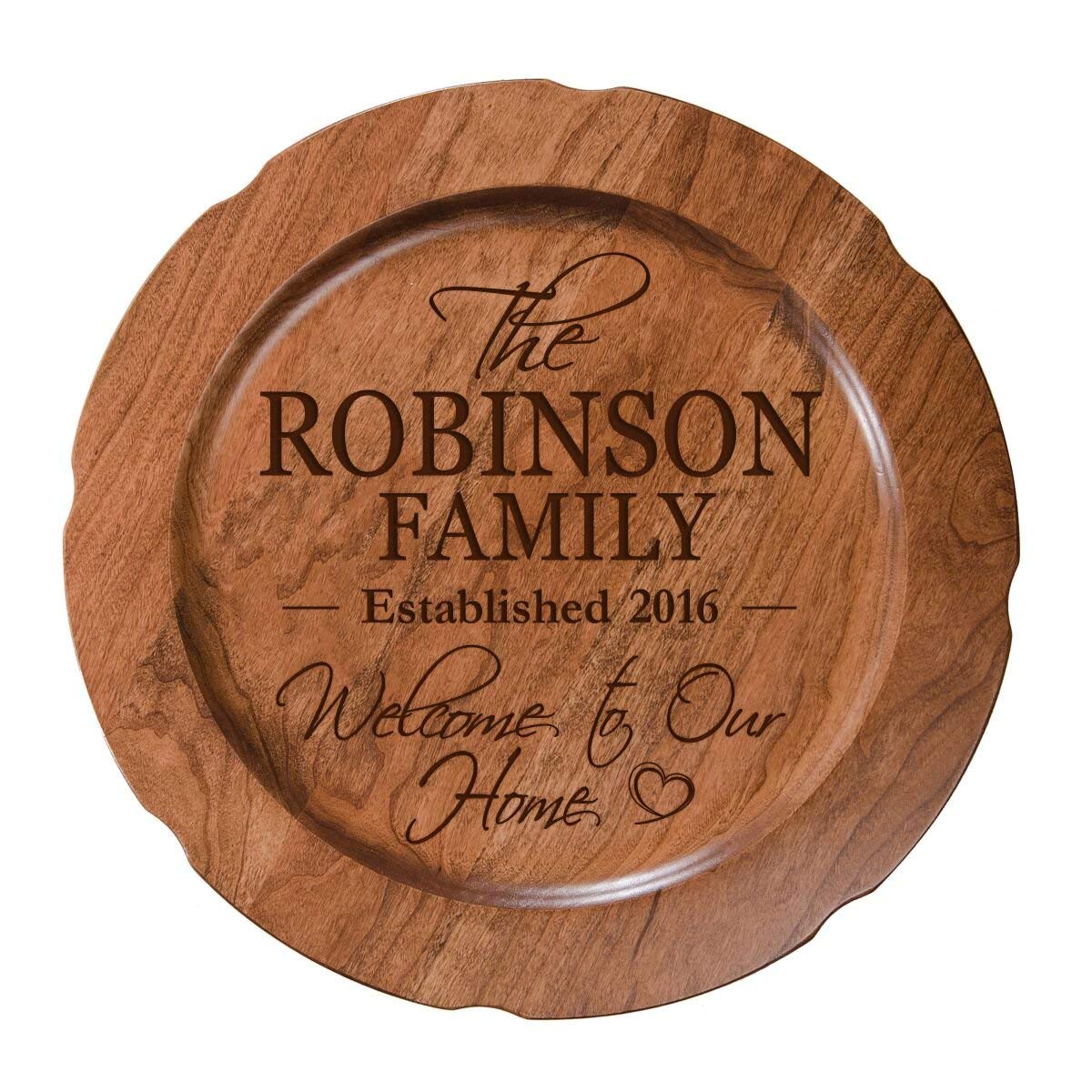 Personalized Welcome to Our Home Wedding Anniversary Plate - LifeSong Milestones