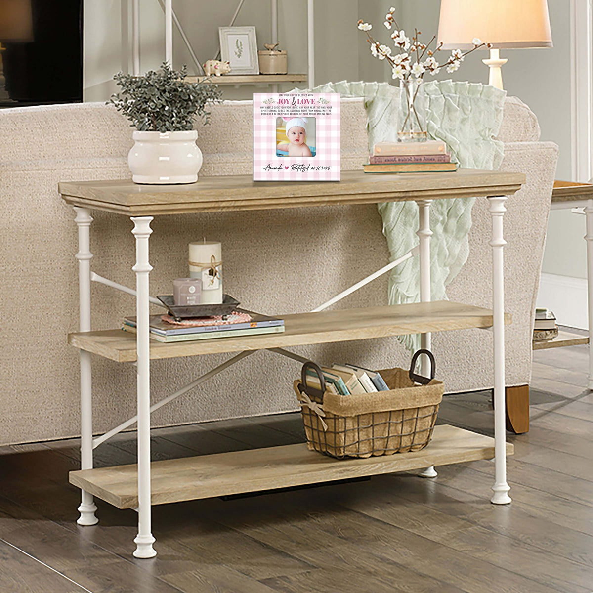 Personalized Wooden Baby Baptism Picture Frames - LifeSong Milestones