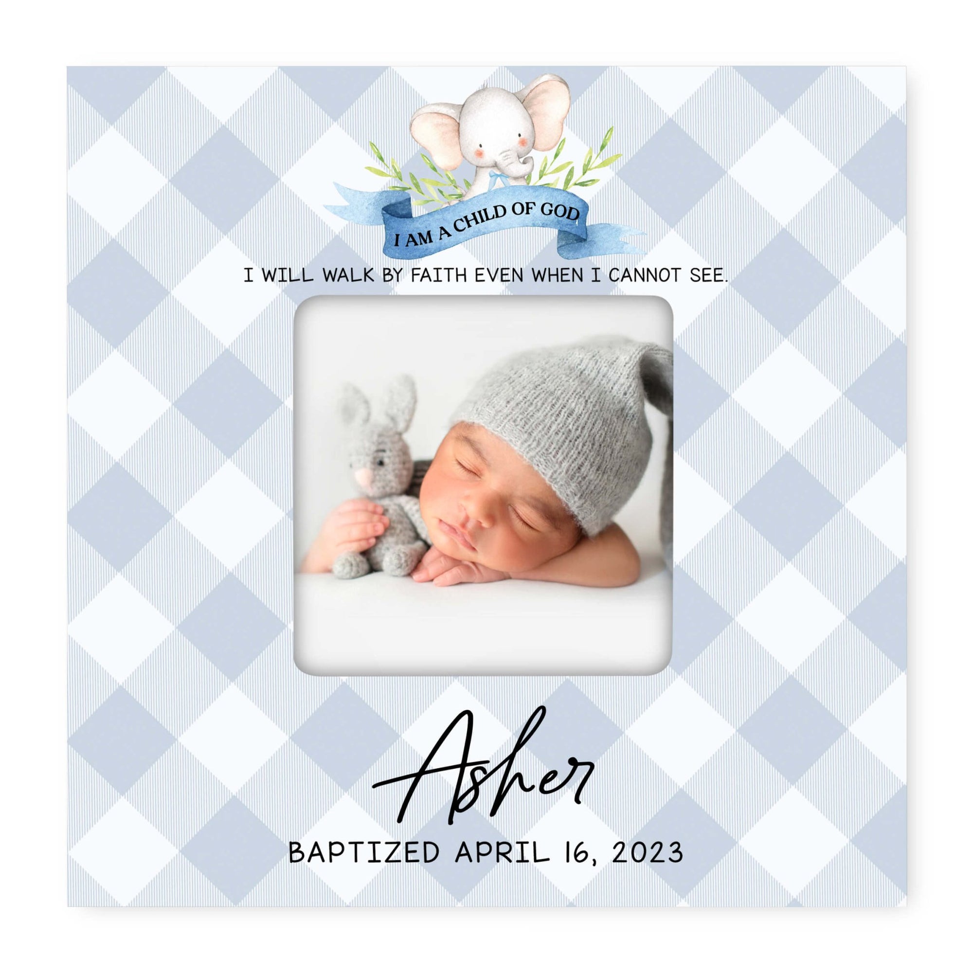 Personalized Wooden Baby Baptism Picture Frames - LifeSong Milestones