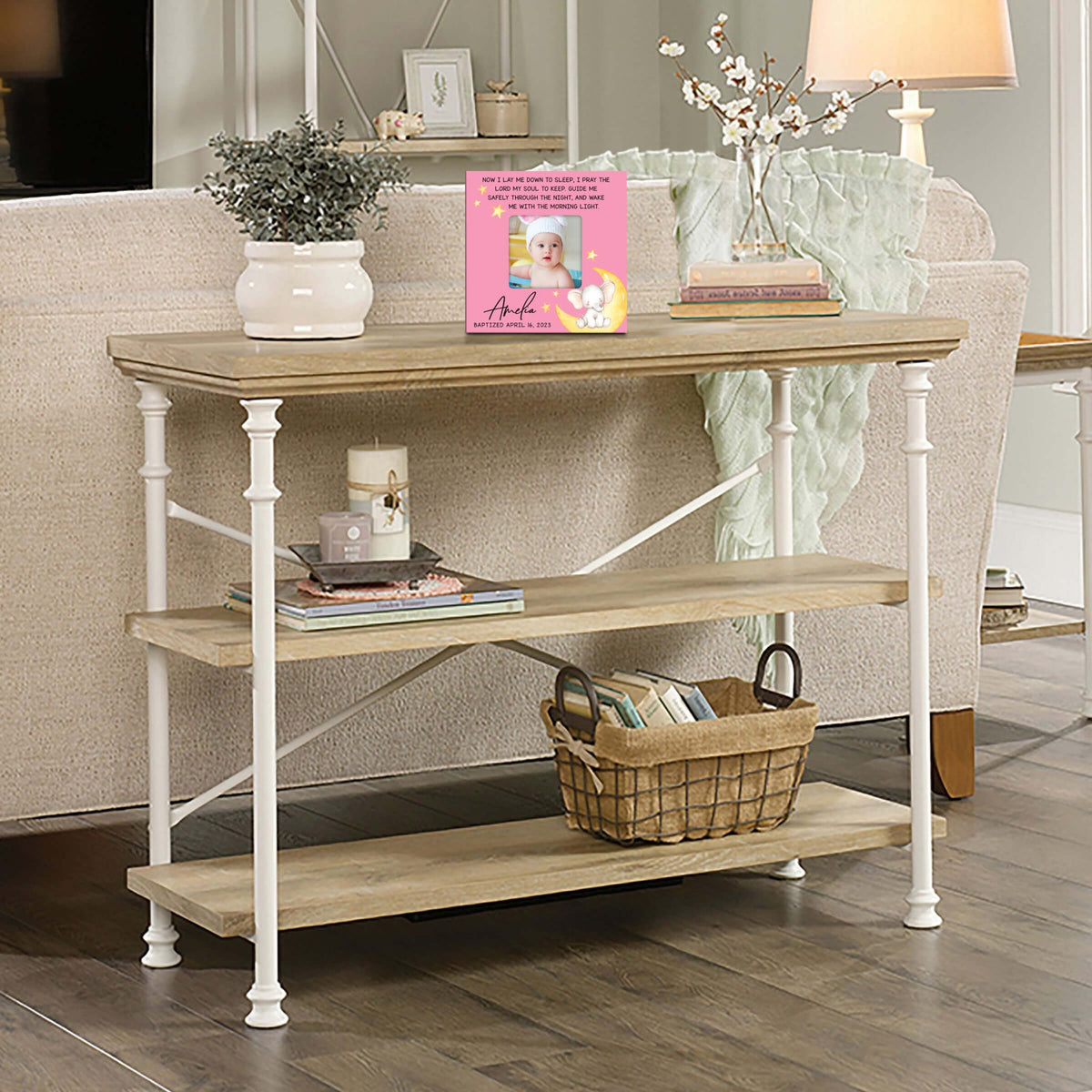 Personalized Wooden Baby Baptism Picture Frames - LifeSong Milestones