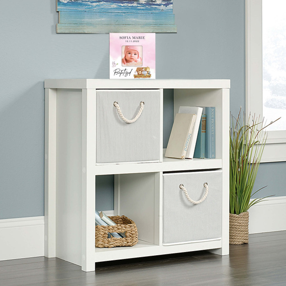 Personalized Wooden Baby Baptism Picture Frames - LifeSong Milestones