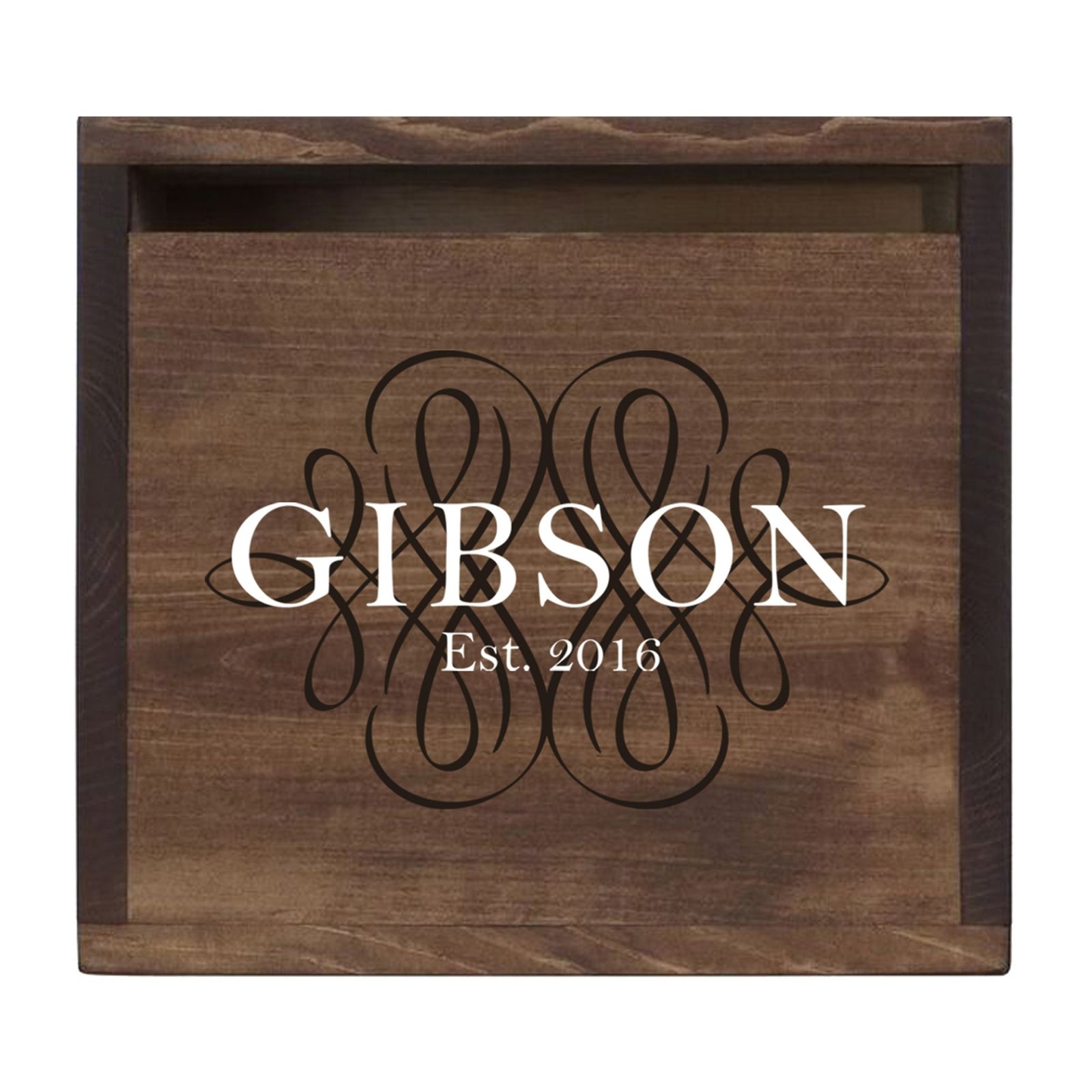Personalized Wooden Card Box for Wedding Ceremonies, Venues, Receptions, Bridal Showers, and Engagement Parties 13.5x12 - Gibson - LifeSong Milestones