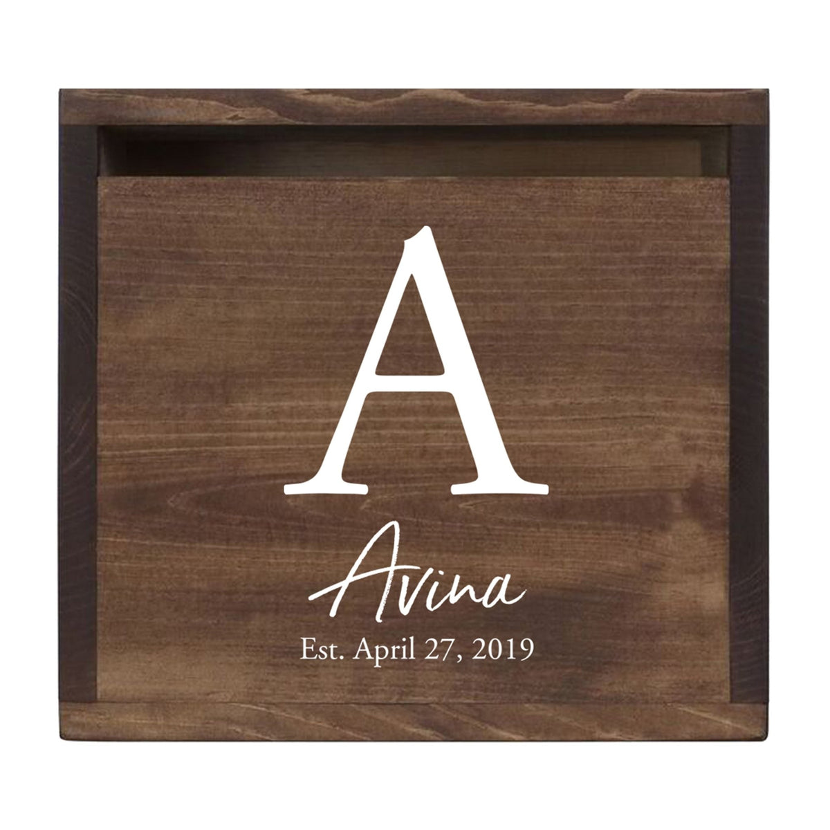 Personalized Wooden Card Box for Wedding Ceremonies, Venues, Receptions, Bridal Showers, and Engagement Parties 13.5x12 - The Avina - LifeSong Milestones